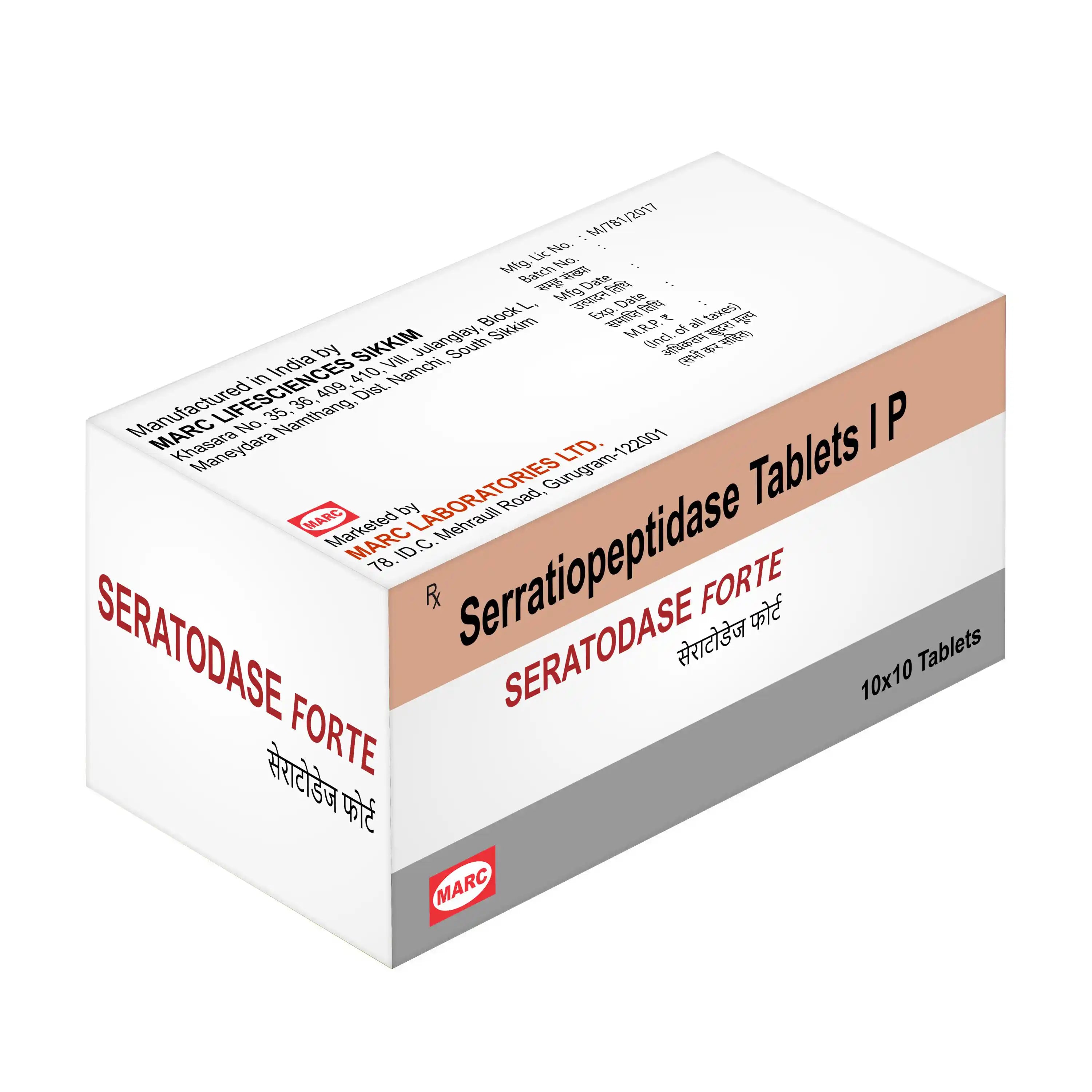 Seratodase Forte Serratiopeptidase Tablet – Post-Surgery Swelling, Scar & Inflammation Relief