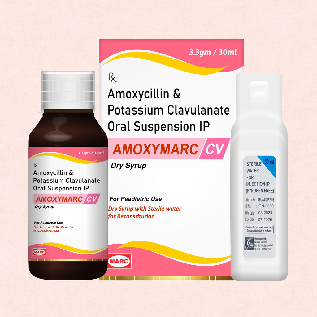 Amoxymarc CV Dry Syrup – Effective Pediatric Antibiotic for Bacterial Infections(Pack of 4)