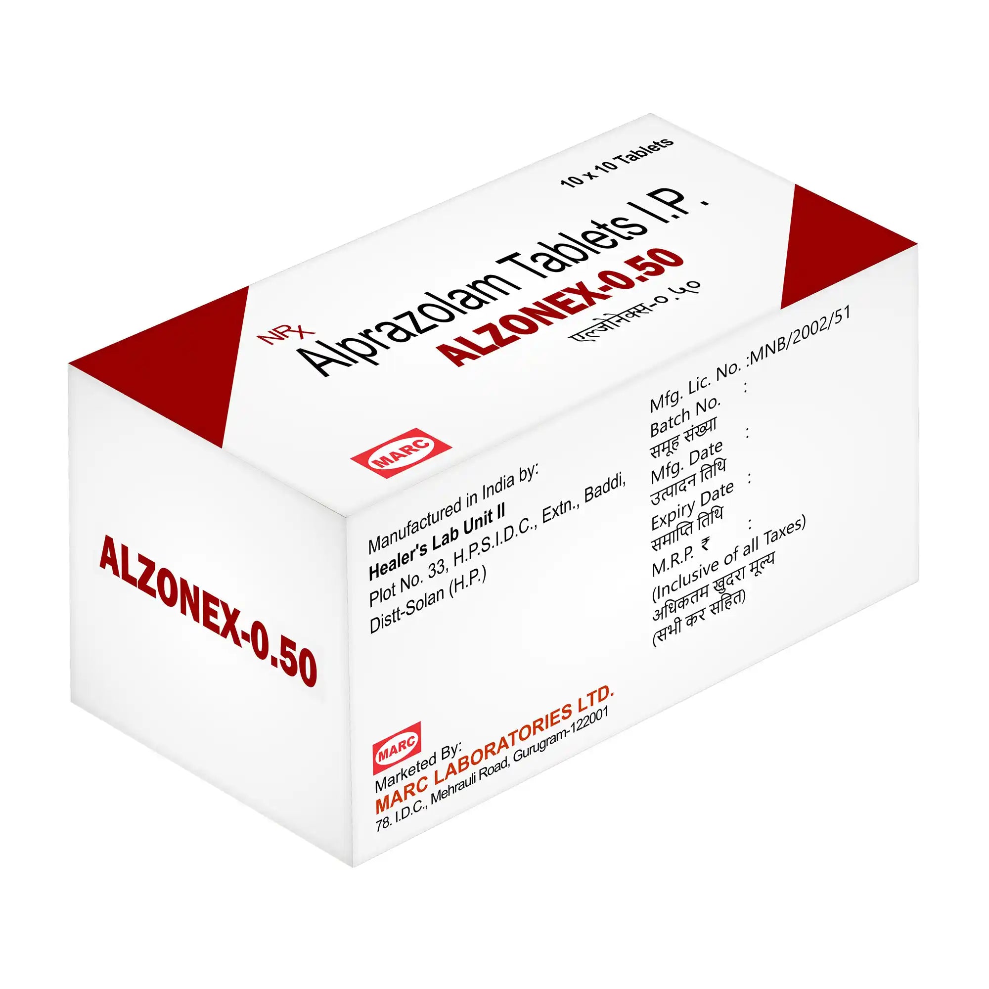 Alzonex 0.5mg Alprazolam Tablet – Moderate Anxiety, Panic Attacks & Sleep Disturbance