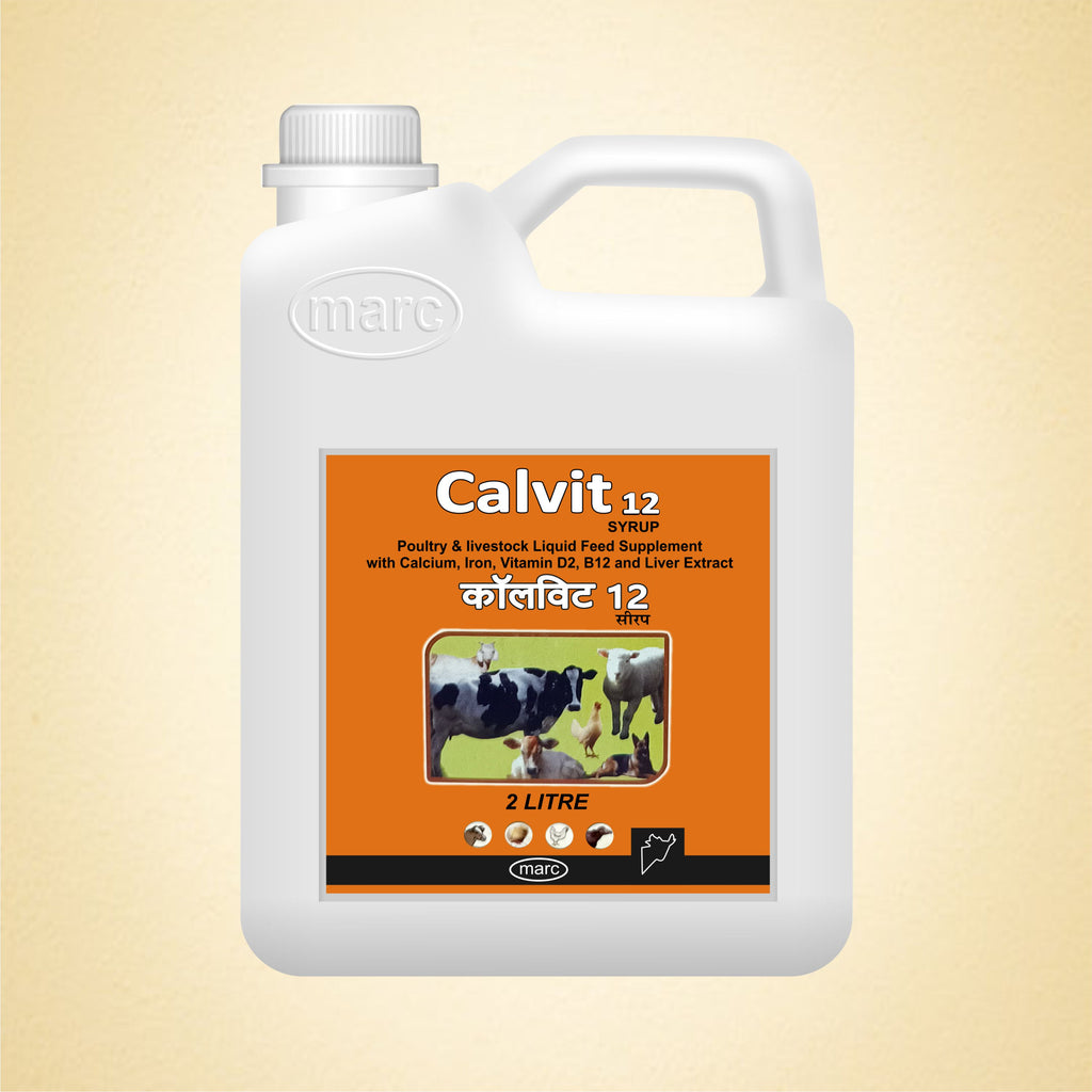 Marc Calvit 12 Syrup 2Lt – Calcium, Iron & Vitamin Supplement for Livestock