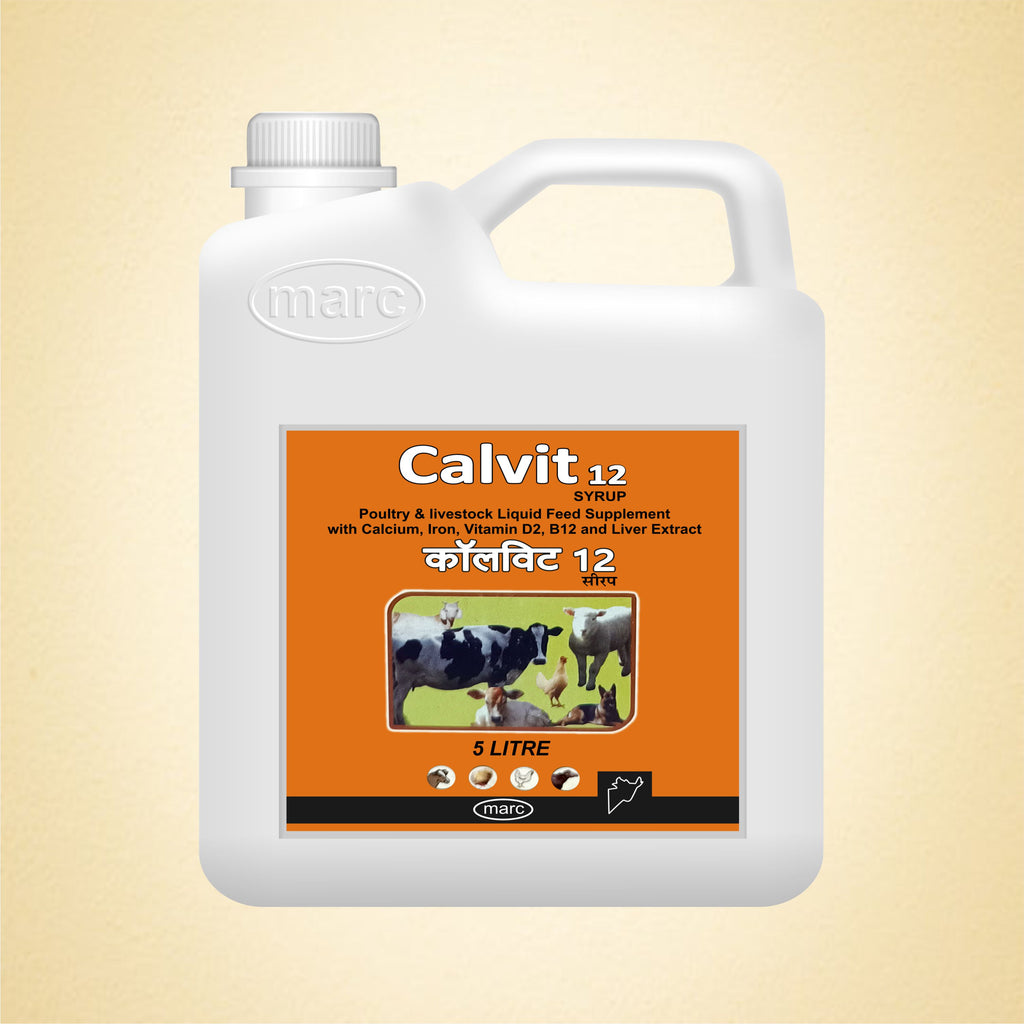 Marc Calvit 12 Syrup 5Lt – Calcium, Iron & Vitamin Supplement for Livestock