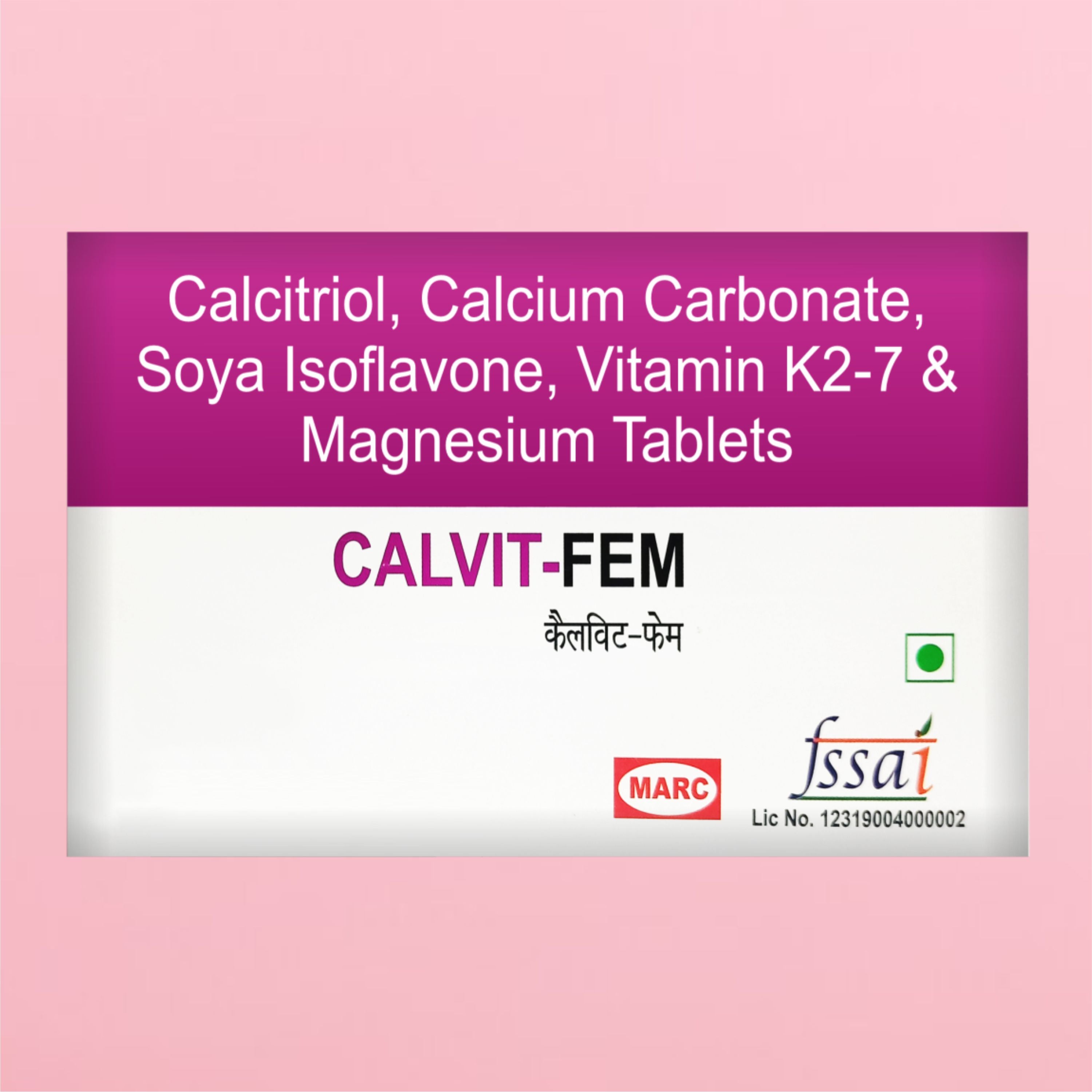 Calvit FEM Calcium & Vitamin D3 Tablet – Bone Health & Calcium Deficiency for Women