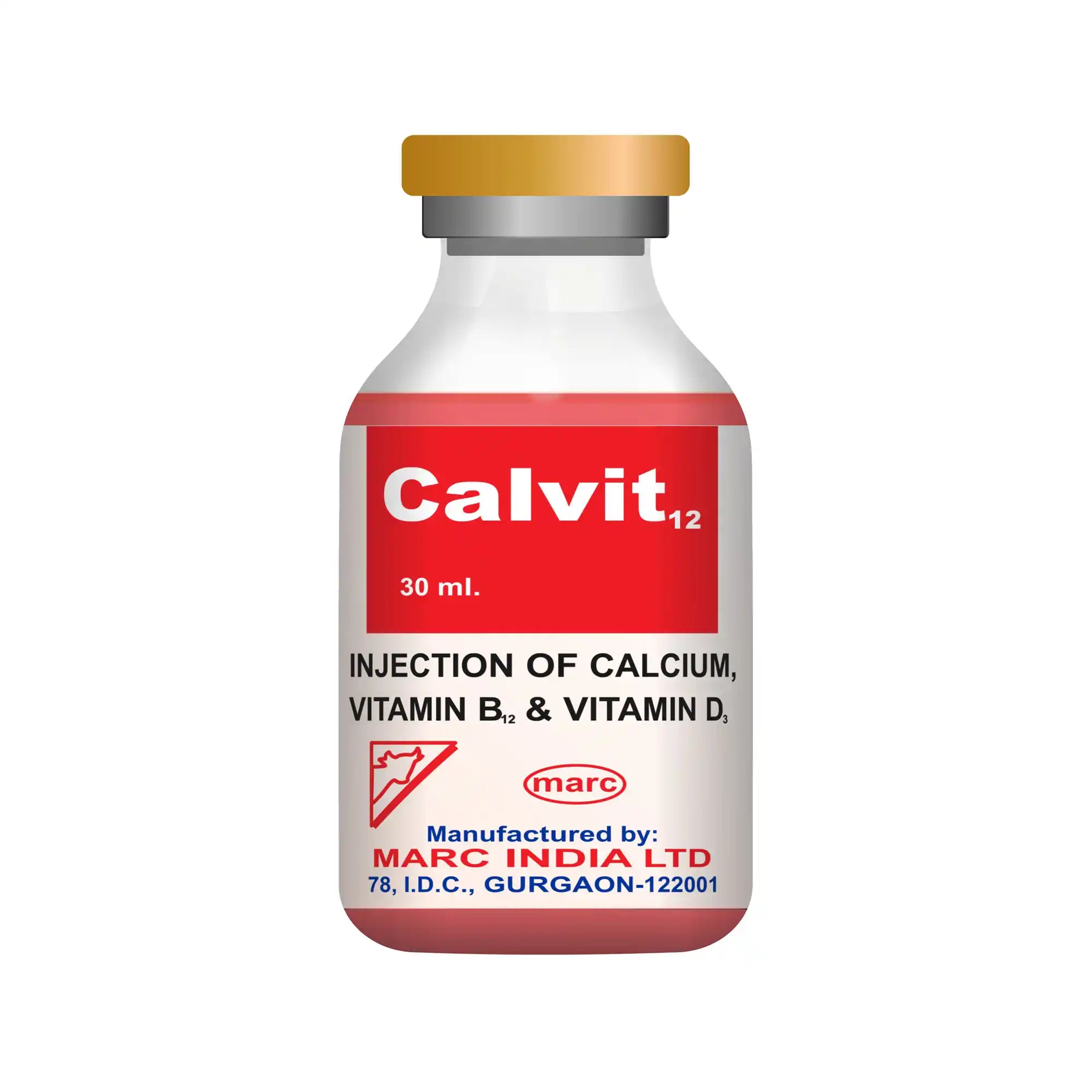 Calvit-12 Veterinary Calcium & Vitamin B12 Injection 30ml – Fast Deficiency Relief in Cattle