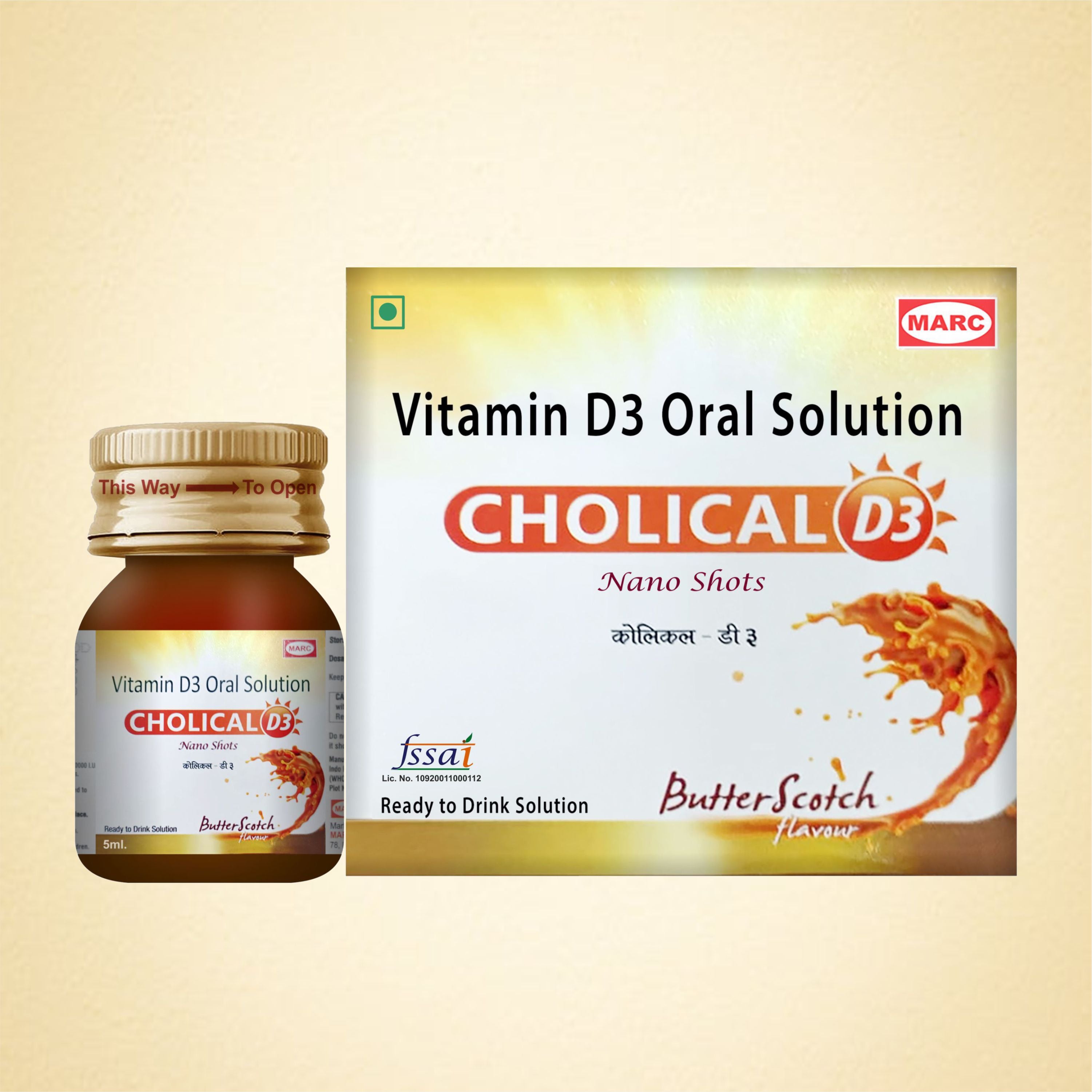 Cholical D3 Oral Solution – Liquid Vitamin D3 for Strong Bones & Better Immunity