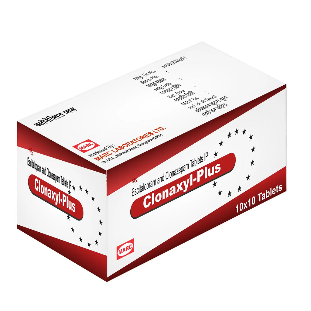 Clonaxyl Plus Clonazepam & Escitalopram Tablet – Anxiety, Depression & Panic Disorder Treatment