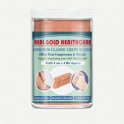 Handloom Classic Crepe Bandage – Elastic Support Wrap for Elbow, Knee & Forearm