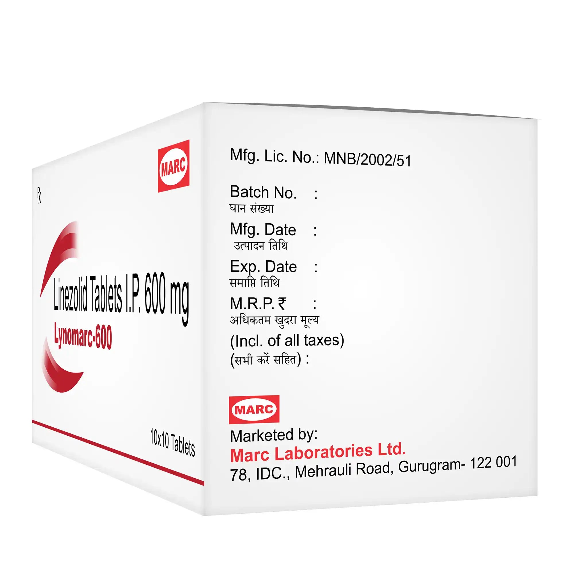Lynomarc-600 Linezolid 600mg Tablet – Multidrug-Resistant Infection & MRSA Treatment