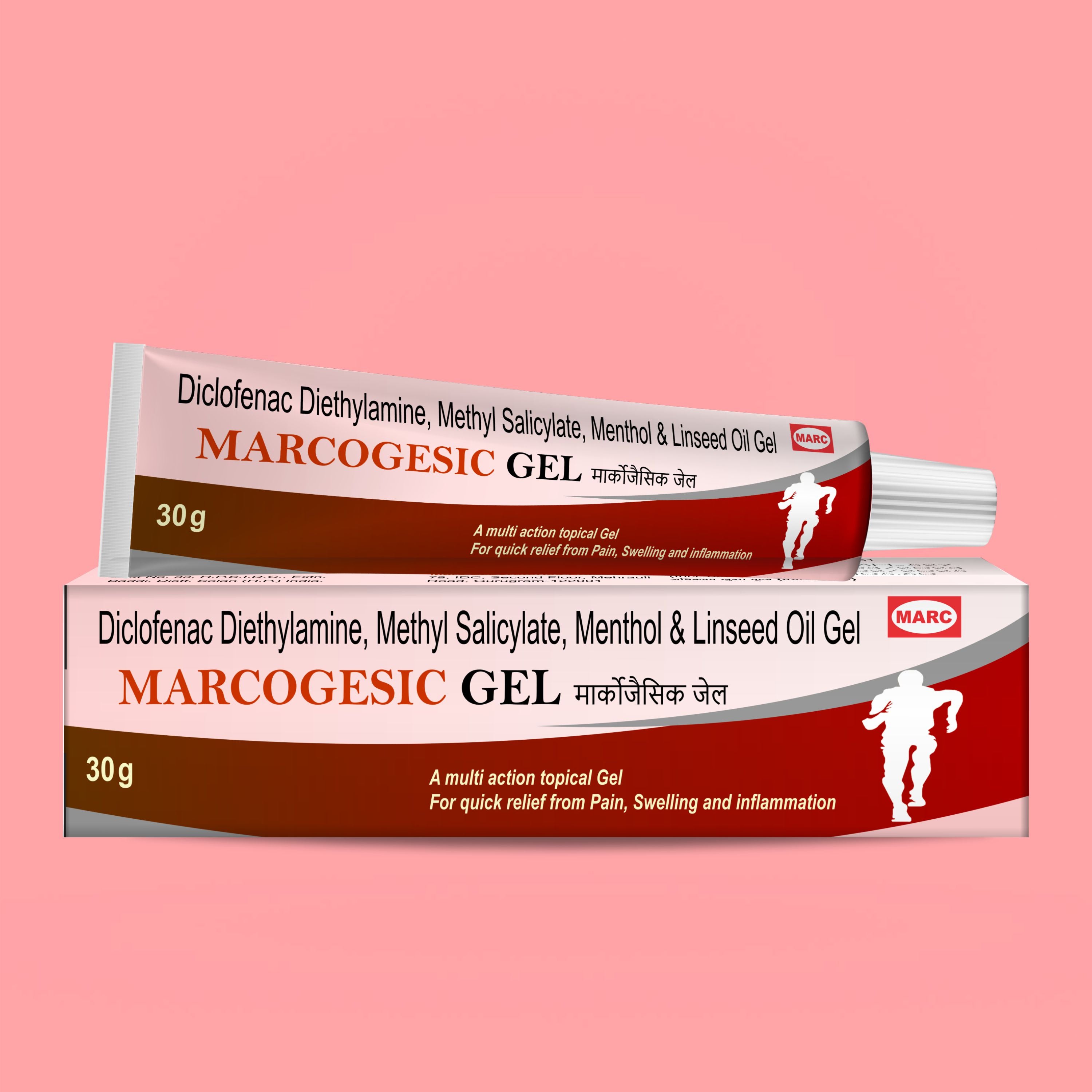 Marcogesic Gel 30g (Pack of 2) – Fast Relief for Joint Pain, Muscle Soreness, Sprains & Backache