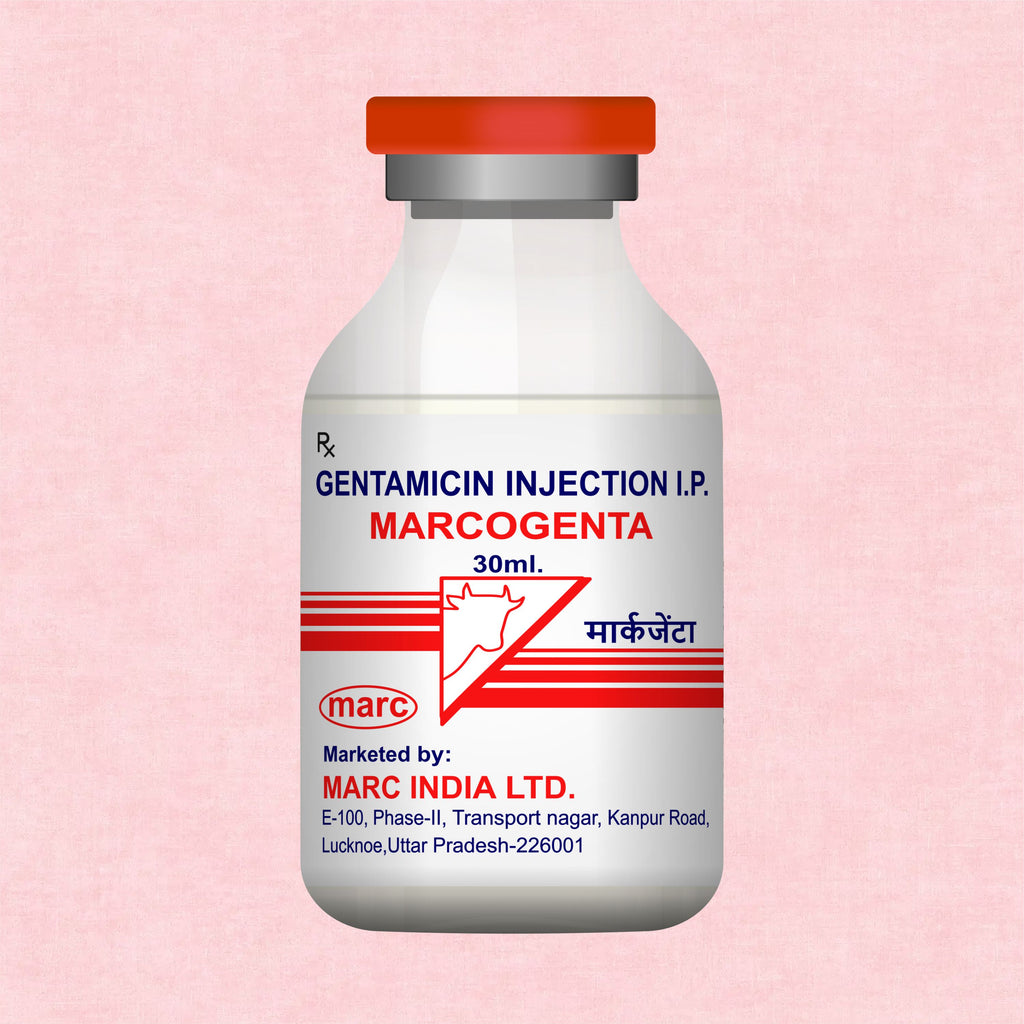 Marcogenta Injection 30ml – Trusted Gentamicin Antibiotic for Livestock Infections