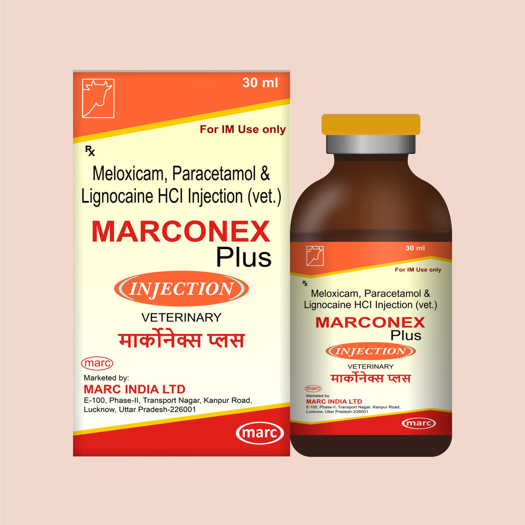 Marconex Plus Injection 30ml – Fast-Acting Veterinary Pain Relief & Anti-Inflammatory for Livestock & Pets (Pack of 3)