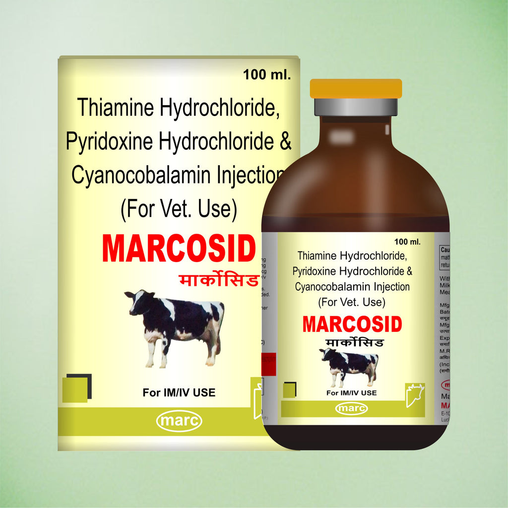 Marcosid Injection 100ml – Powerful B-Complex Support for Energy, Nerve & Muscle Health in Livestock