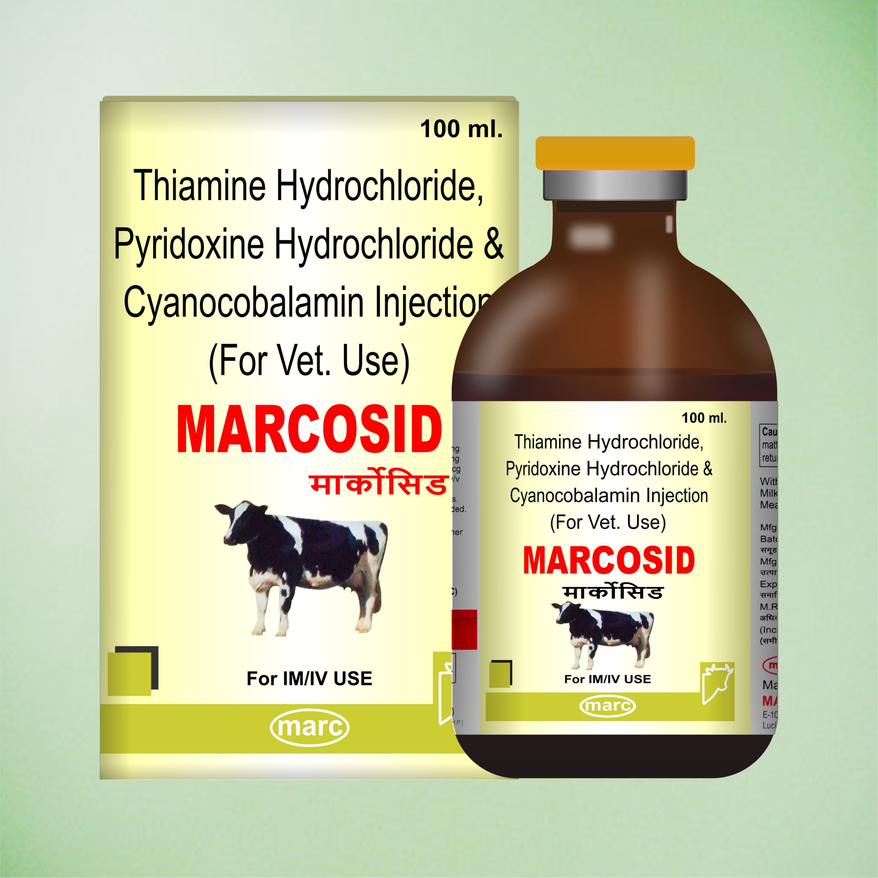 Marcosid Injection 100ml – Powerful B-Complex Support for Energy, Nerve & Muscle Health in Livestock