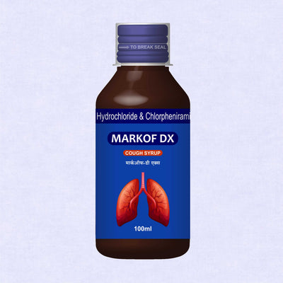 Marc Markof DX Syrup 100ml – Dual-Action Relief for Dry & Allergic Cough | Pack of 2
