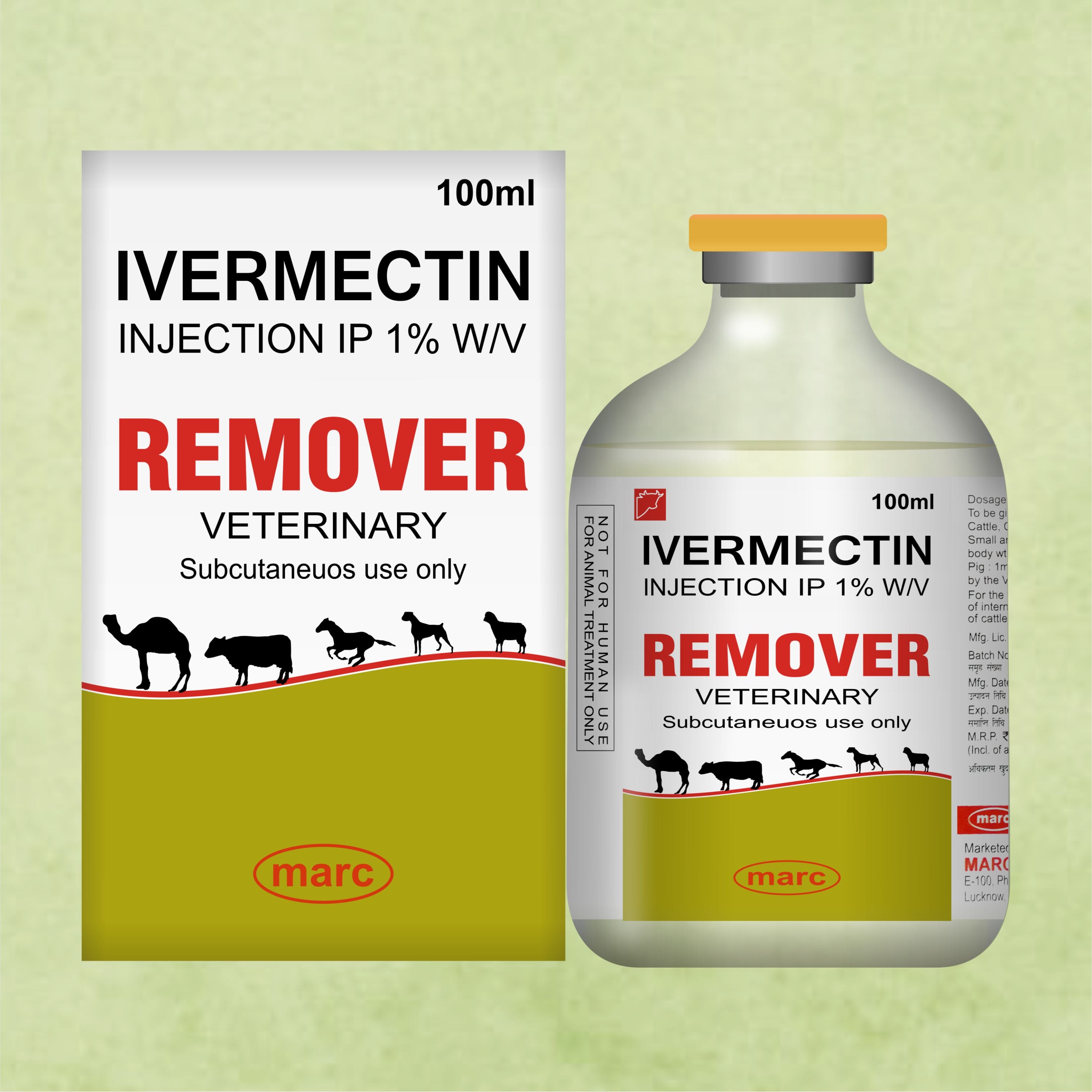 Remover Injection 100ml – Powerful Ivermectin-Based Parasite Control for Livestock