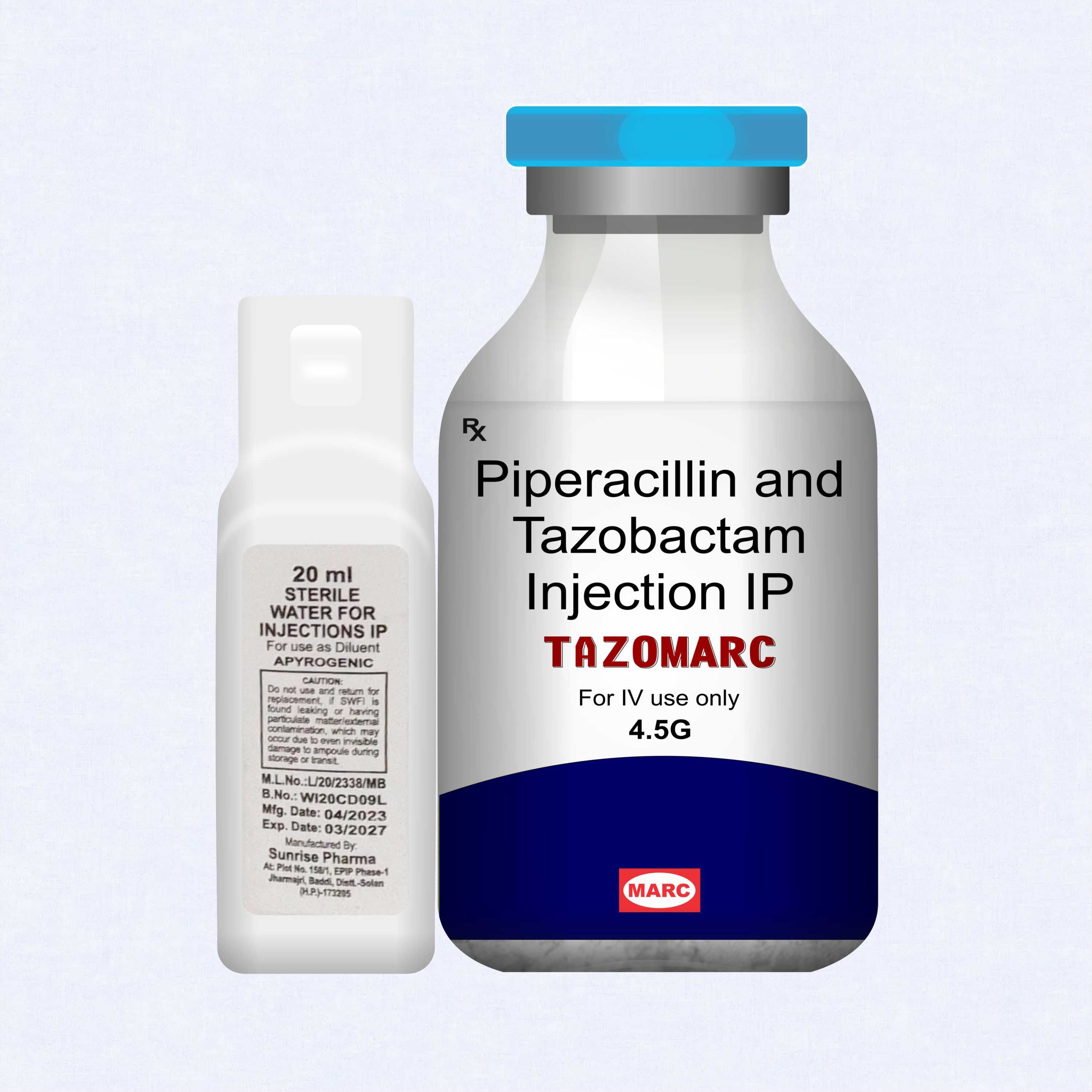 Tazomarc Piperacillin & Tazobactam Injection – Broad-Spectrum IV Antibiotic for Hospital Infections