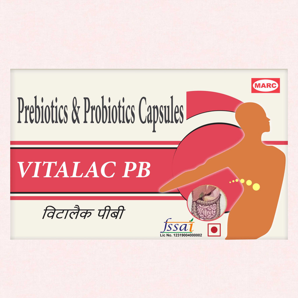 Vitalac PB Probiotic & Prebiotic Tablet – Gut Health, Digestion & Immunity Support