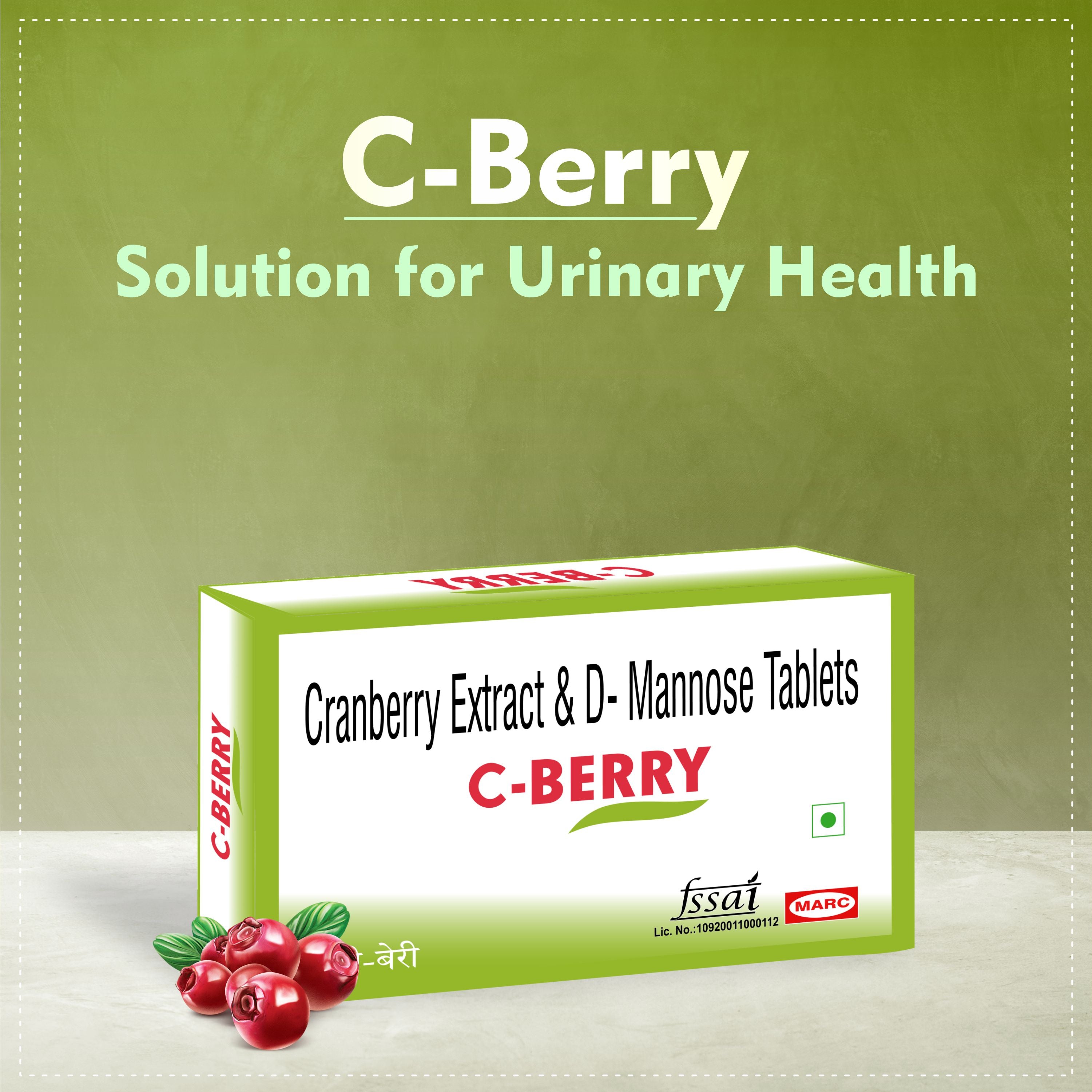 Marc C Berry Tablet – Natural Urinary Tract Support with Cranberry & D-Mannose