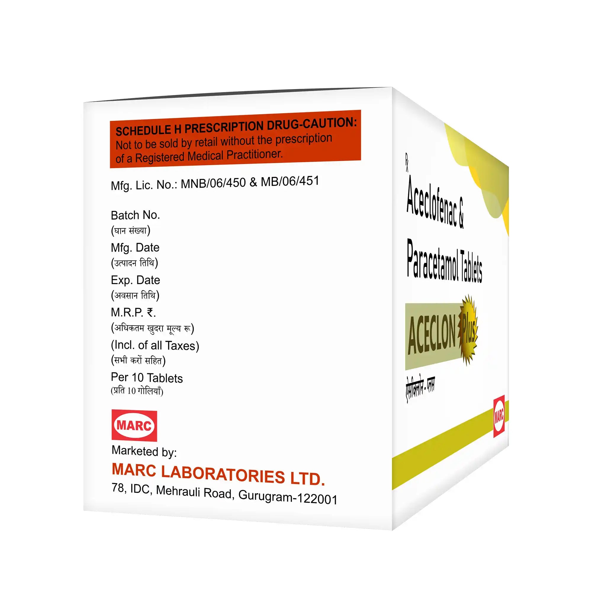 Aceclon Plus Aceclofenac & Paracetamol Tablet – Pain, Fever & Inflammation Relief
