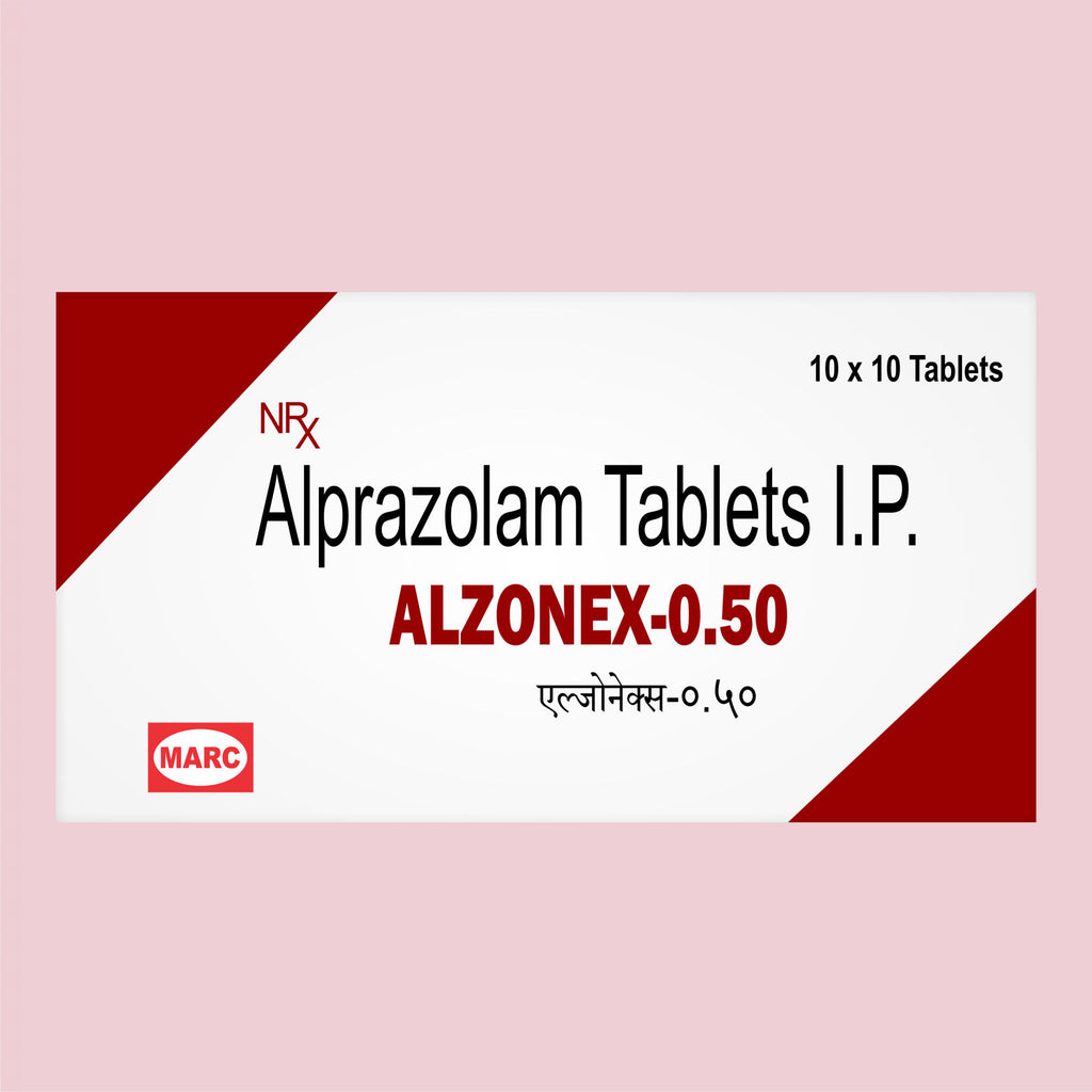 Alzonex 0.5mg Alprazolam Tablet – Moderate Anxiety, Panic Attacks & Sleep Disturbance