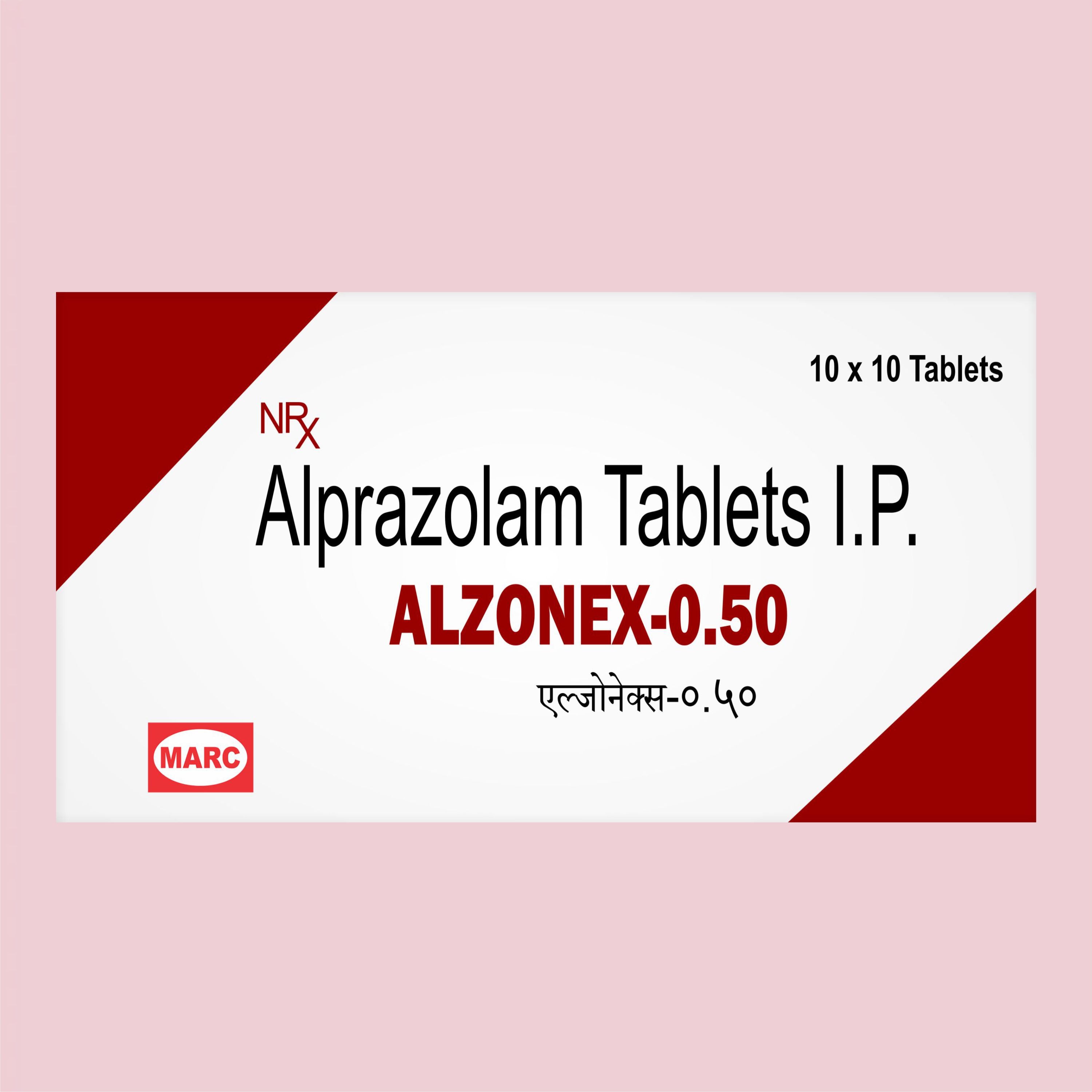 Alzonex 0.5mg Alprazolam Tablet – Moderate Anxiety, Panic Attacks & Sleep Disturbance
