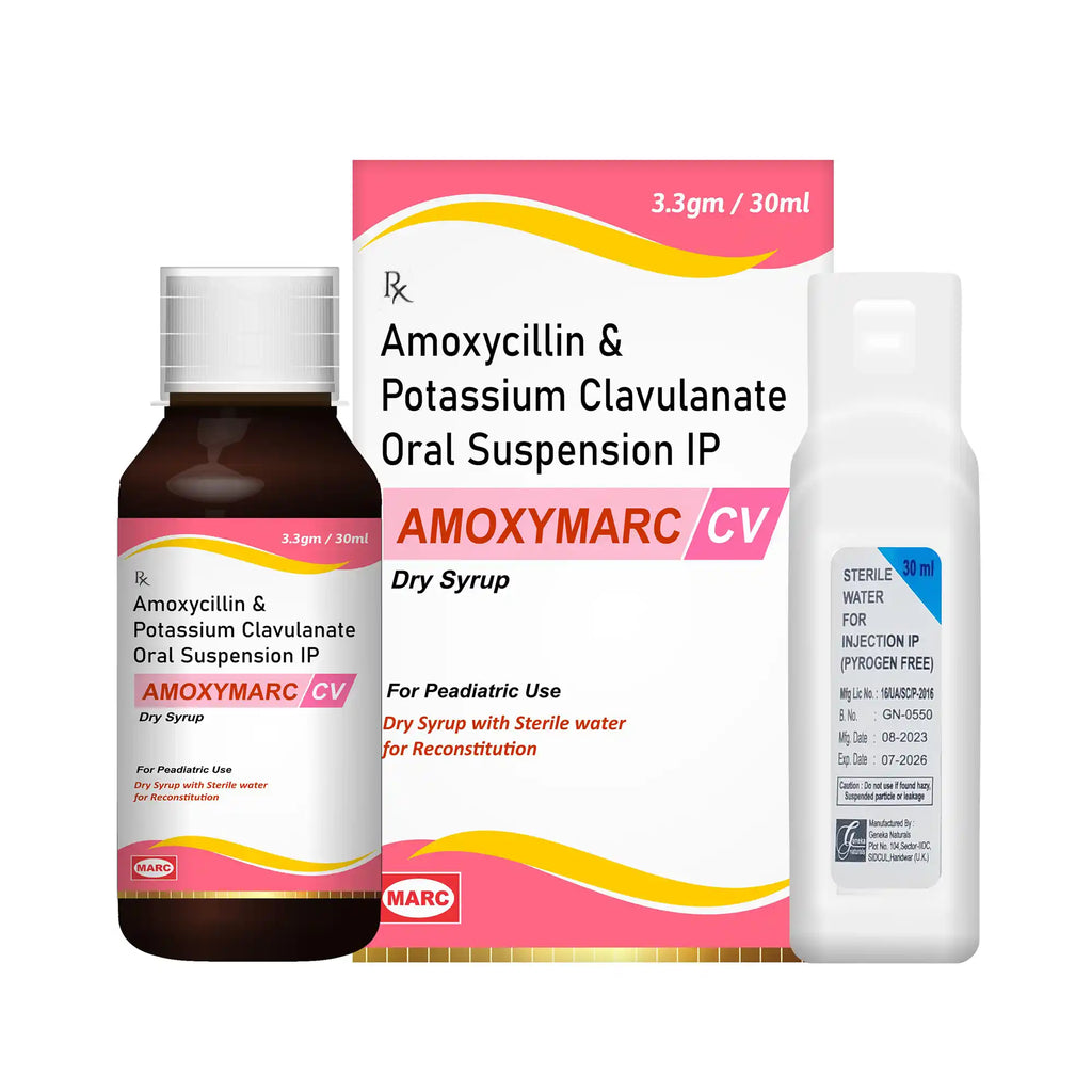 Amoxymarc CV Dry Syrup – Amoxicillin & Clavulanate for Pediatric Bacterial Infections