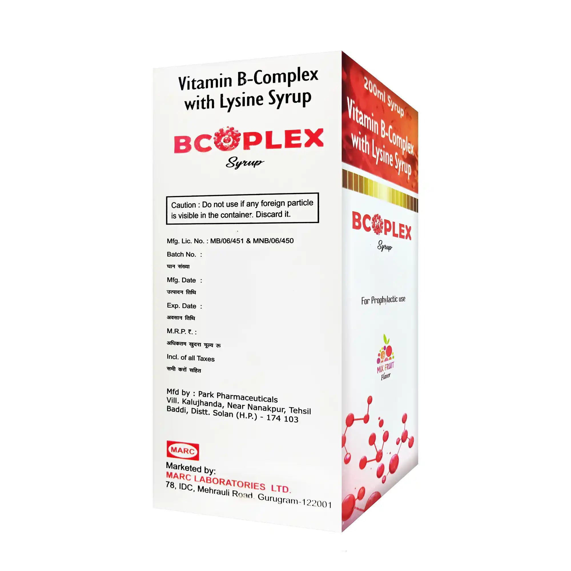 Bcoplex Vitamin B-Complex & Lysine Syrup – Energy, Appetite & Nerve Health Support