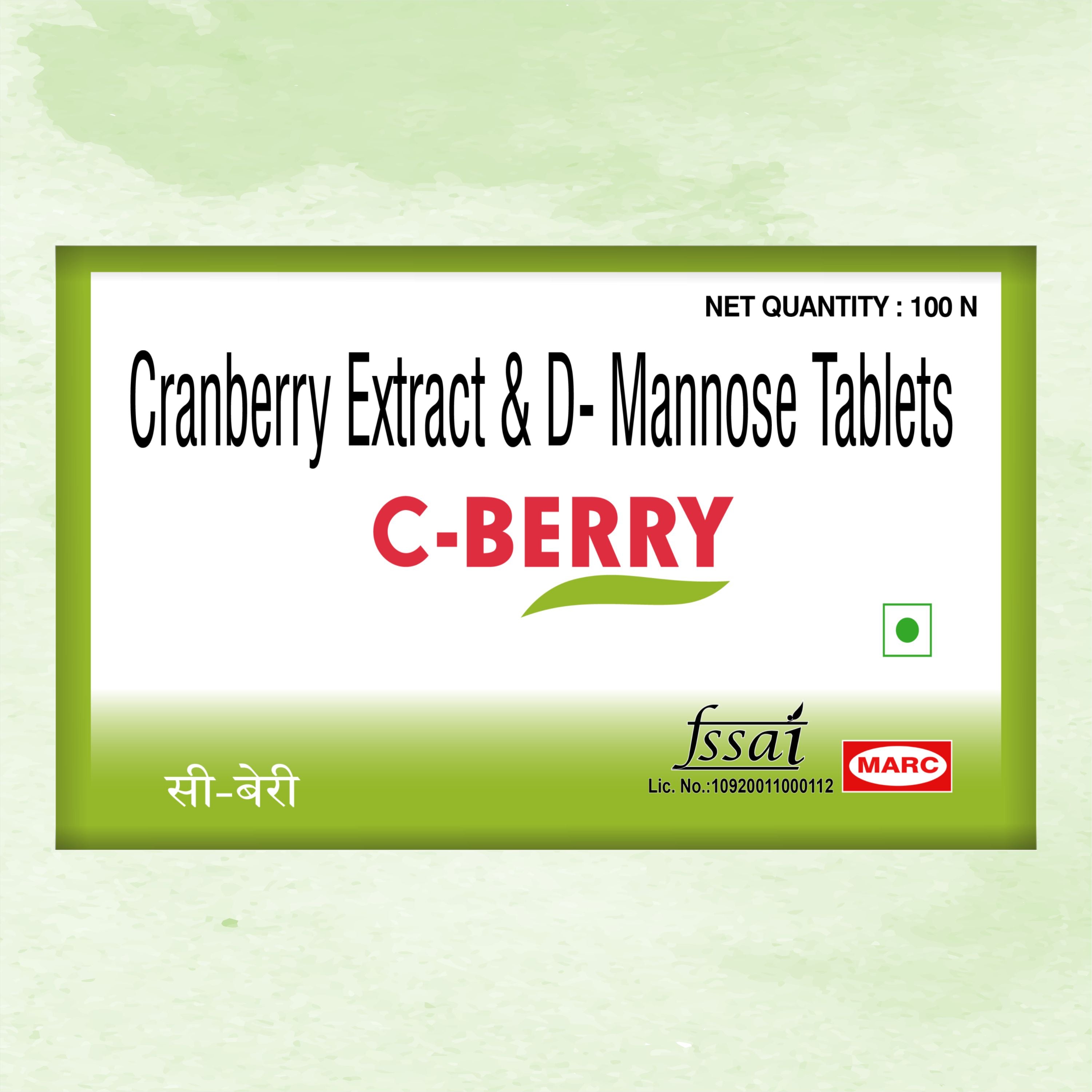 Marc C Berry Tablet – Natural Urinary Tract Support with Cranberry & D-Mannose