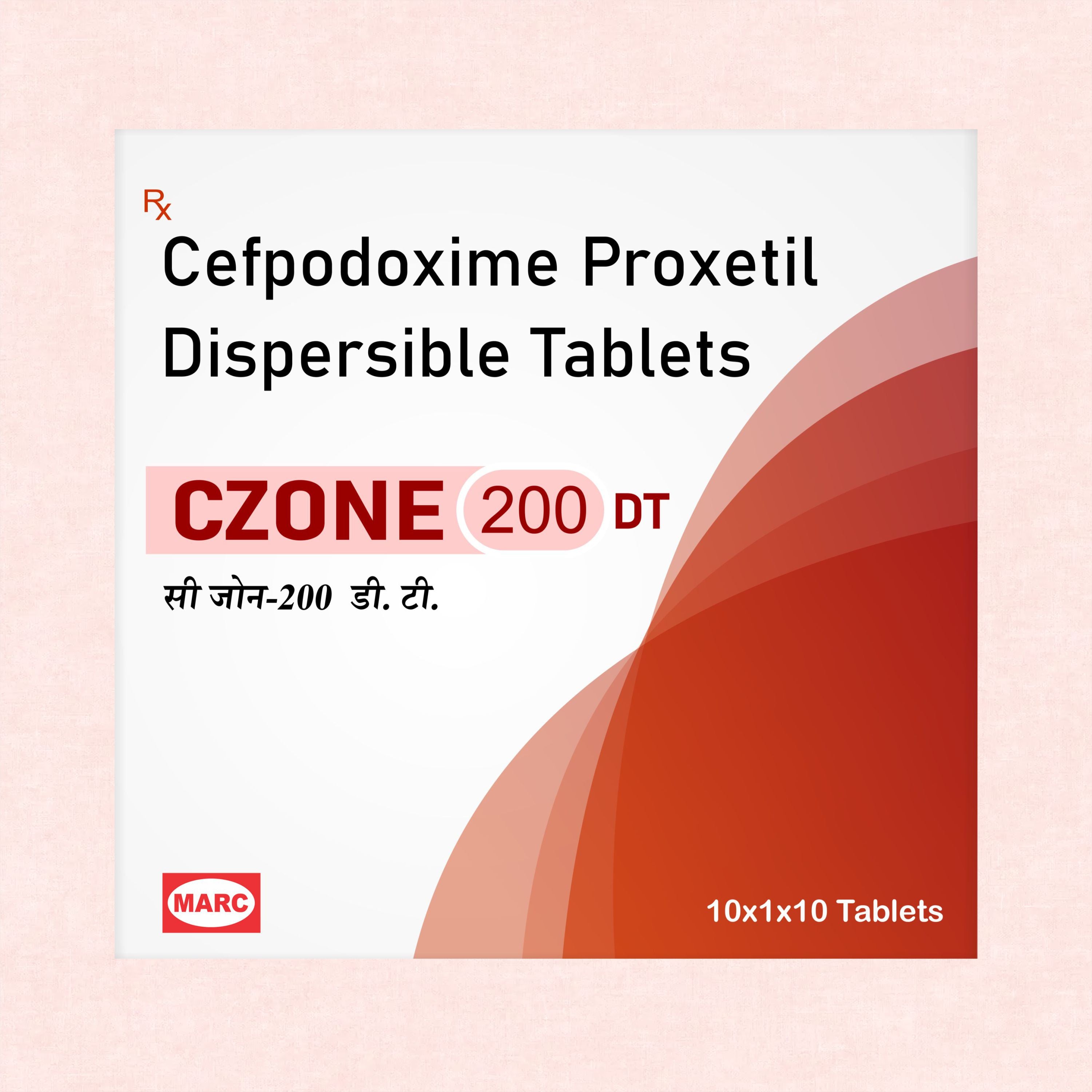 C Zone 200 DT Tablets – Fast-Acting Antibiotic for Bacterial Infections(1Box)