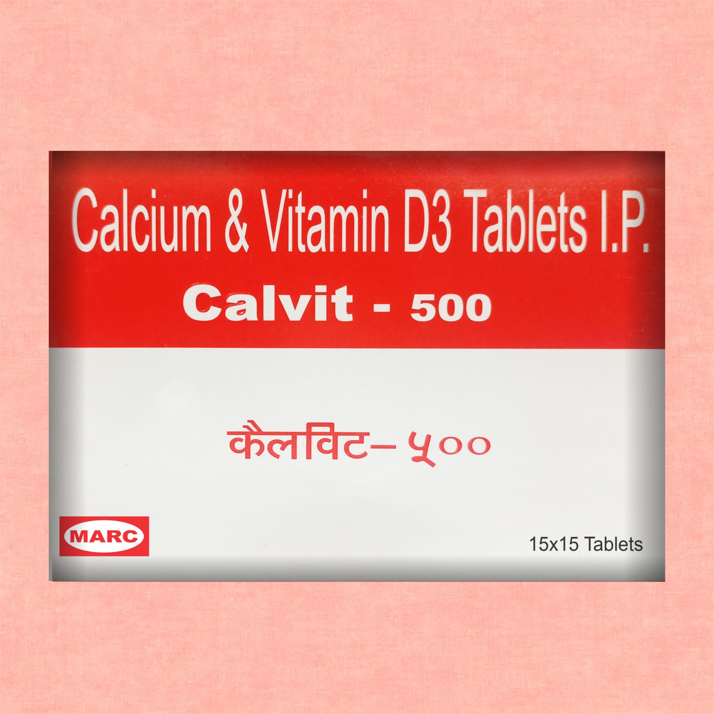 Calvit 500 Tablets – Calcium & Vitamin D3 for Bone Strength and Energy (Pack of 2 Strip)