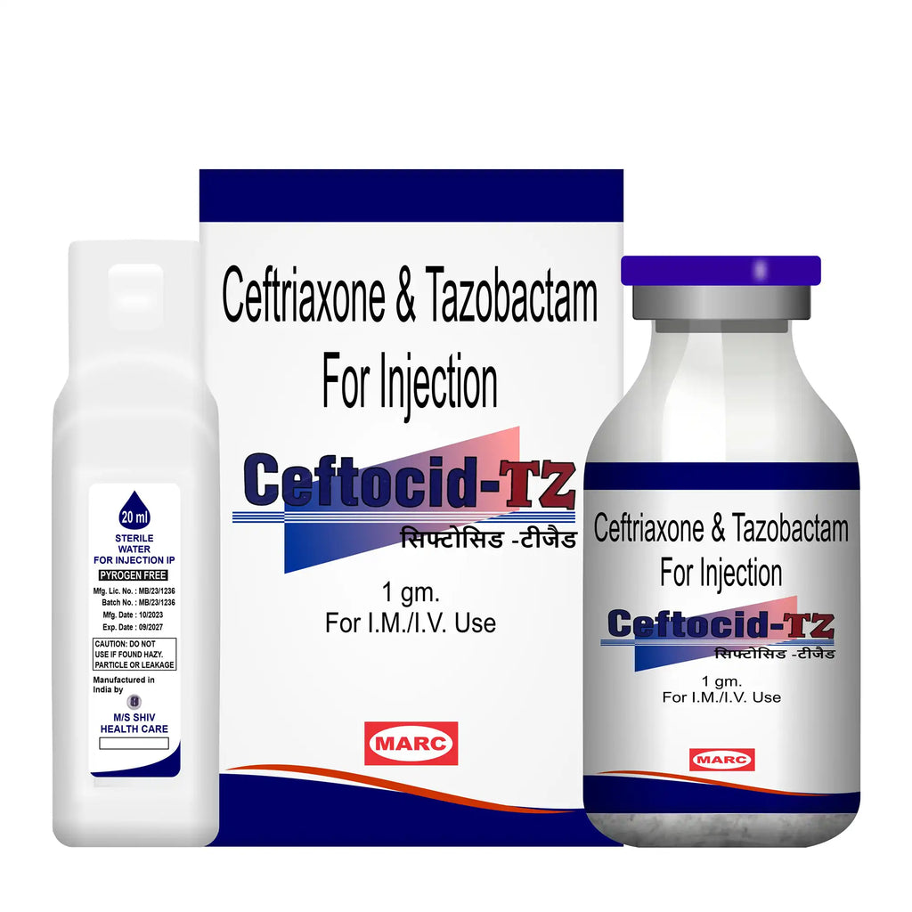 Ceftocid TZ Ceftriaxone & Tazobactam Injection – Broad-Spectrum Antibiotic for Severe Infections