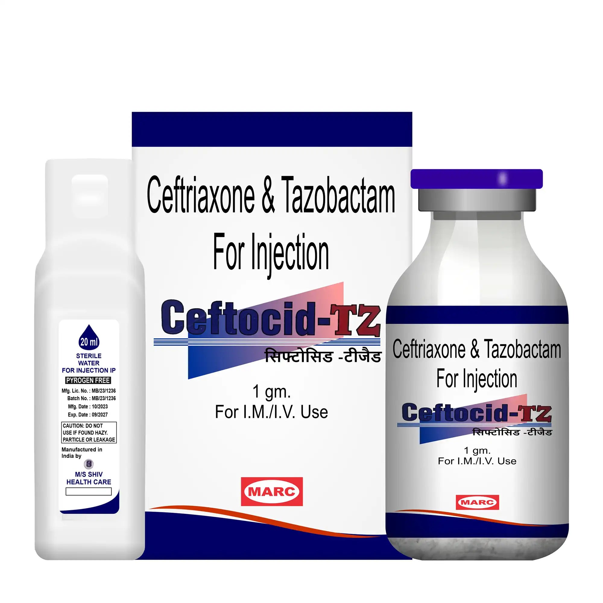 Ceftocid TZ Ceftriaxone & Tazobactam Injection – Broad-Spectrum Antibiotic for Severe Infections
