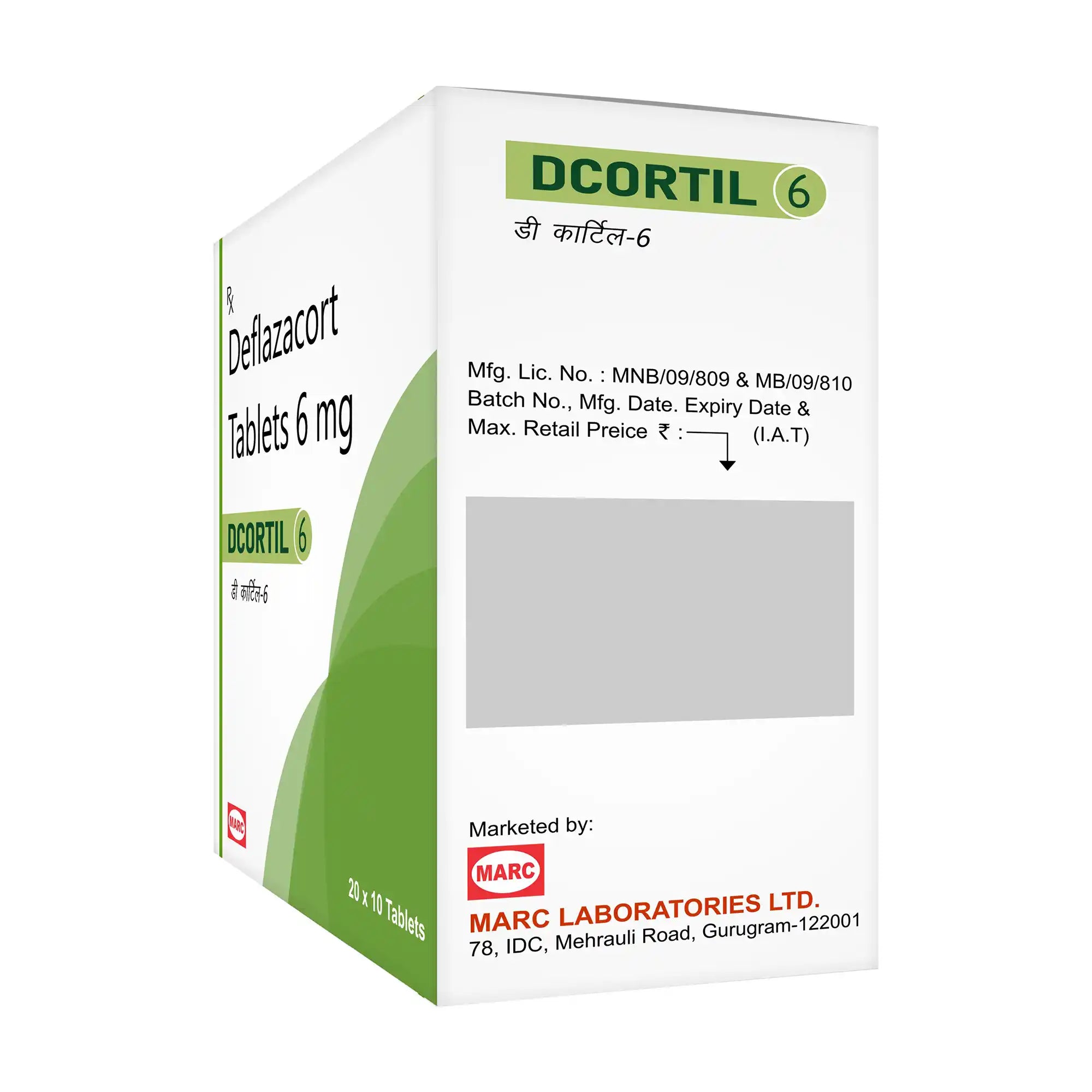 Dcortil-6 Deflazacort 6mg Tablet – Inflammation, Allergy & Autoimmune Condition Management