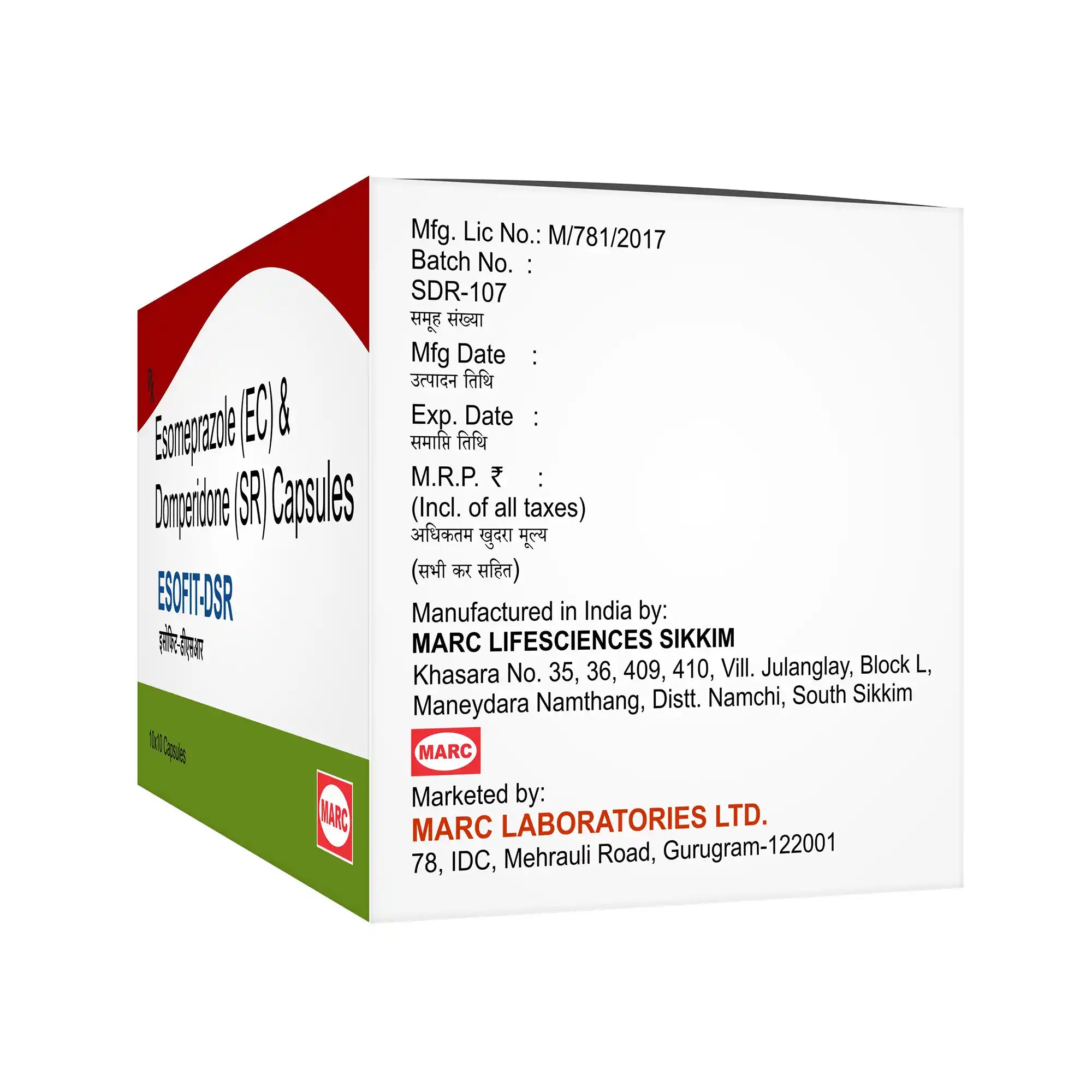Esofit DSR Esomeprazole & Domperidone Capsule – Acidity, Nausea & Functional Dyspepsia Relief