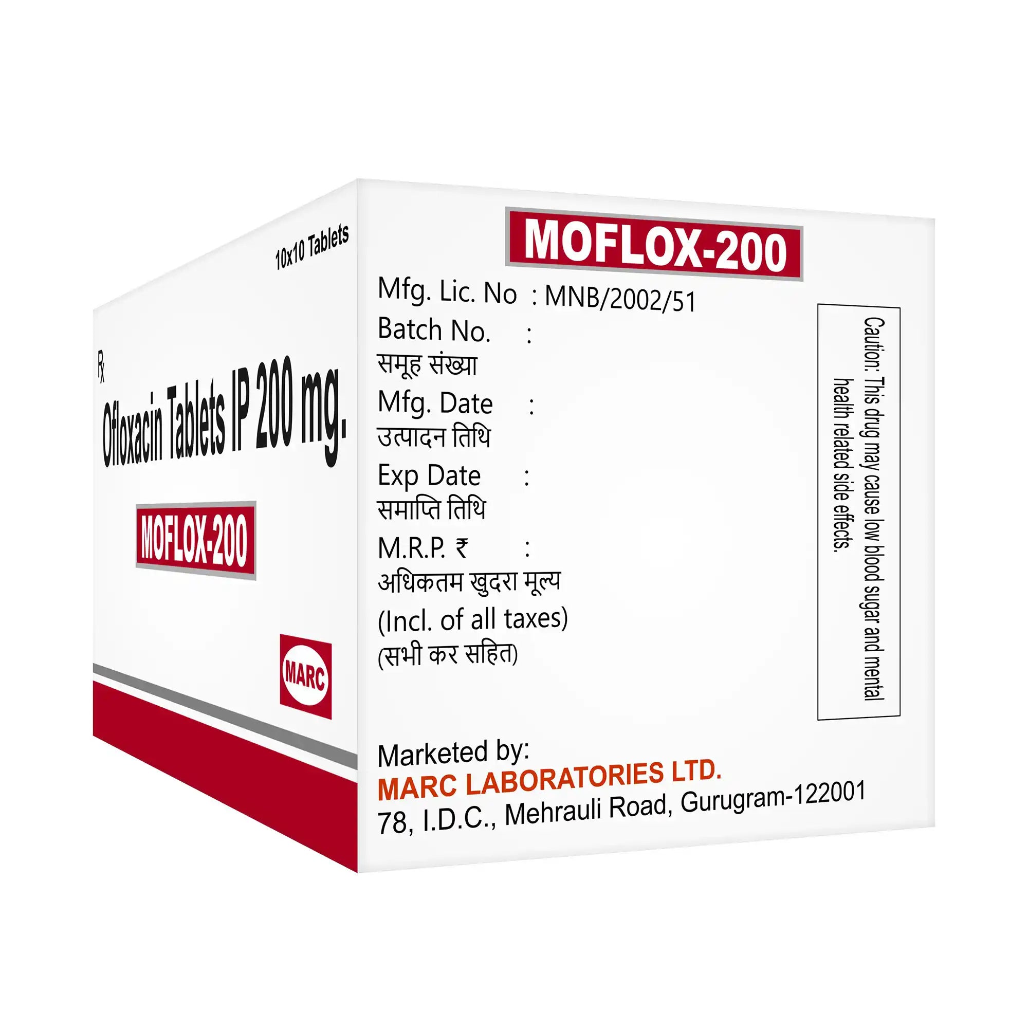 Moflox-200 Moxifloxacin 200mg Tablet – Mild Respiratory & Skin Bacterial Infection Treatment