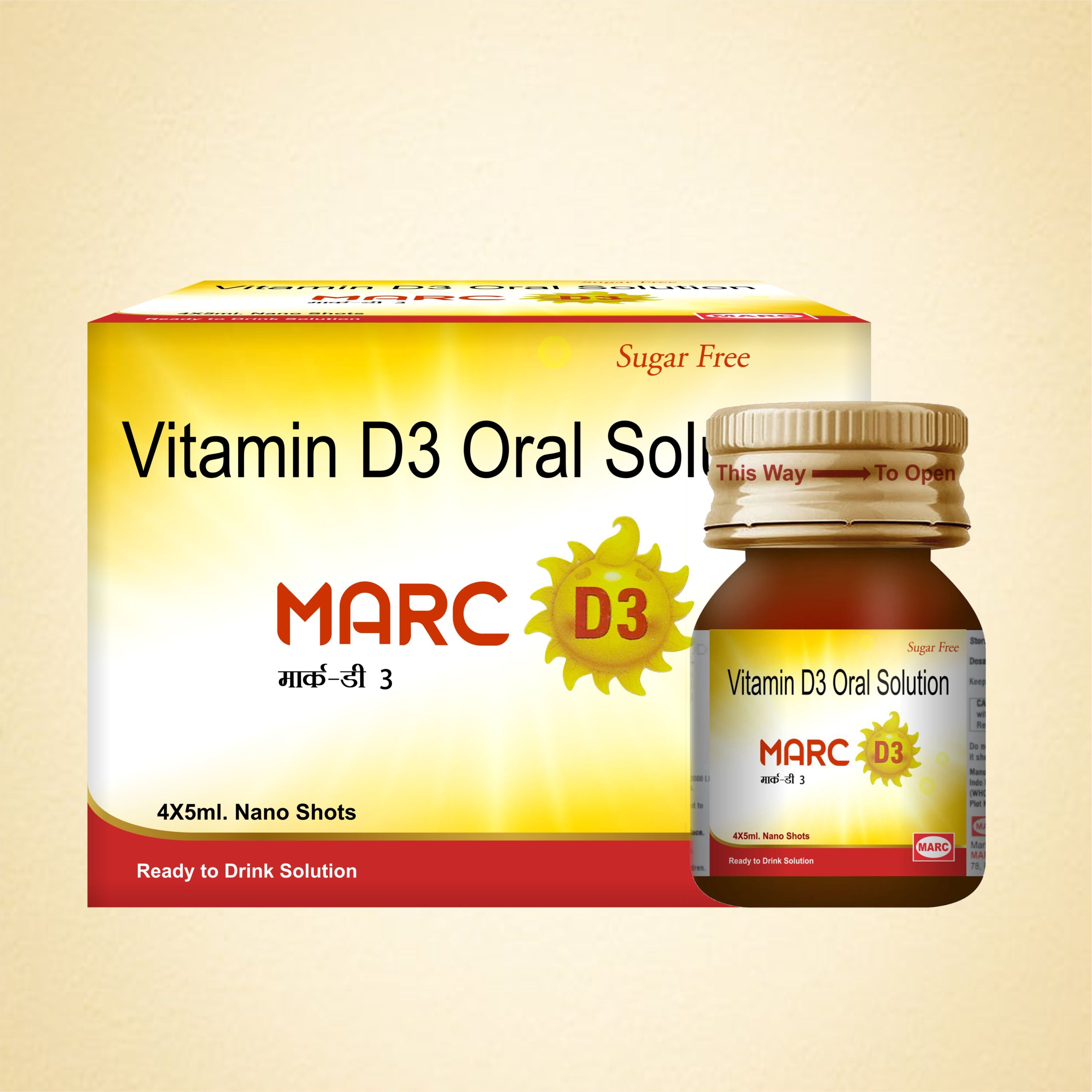 Vitamin D3 (Cholecalciferol) - Oral Solution Sugar-Free for Bone & Immune Support
