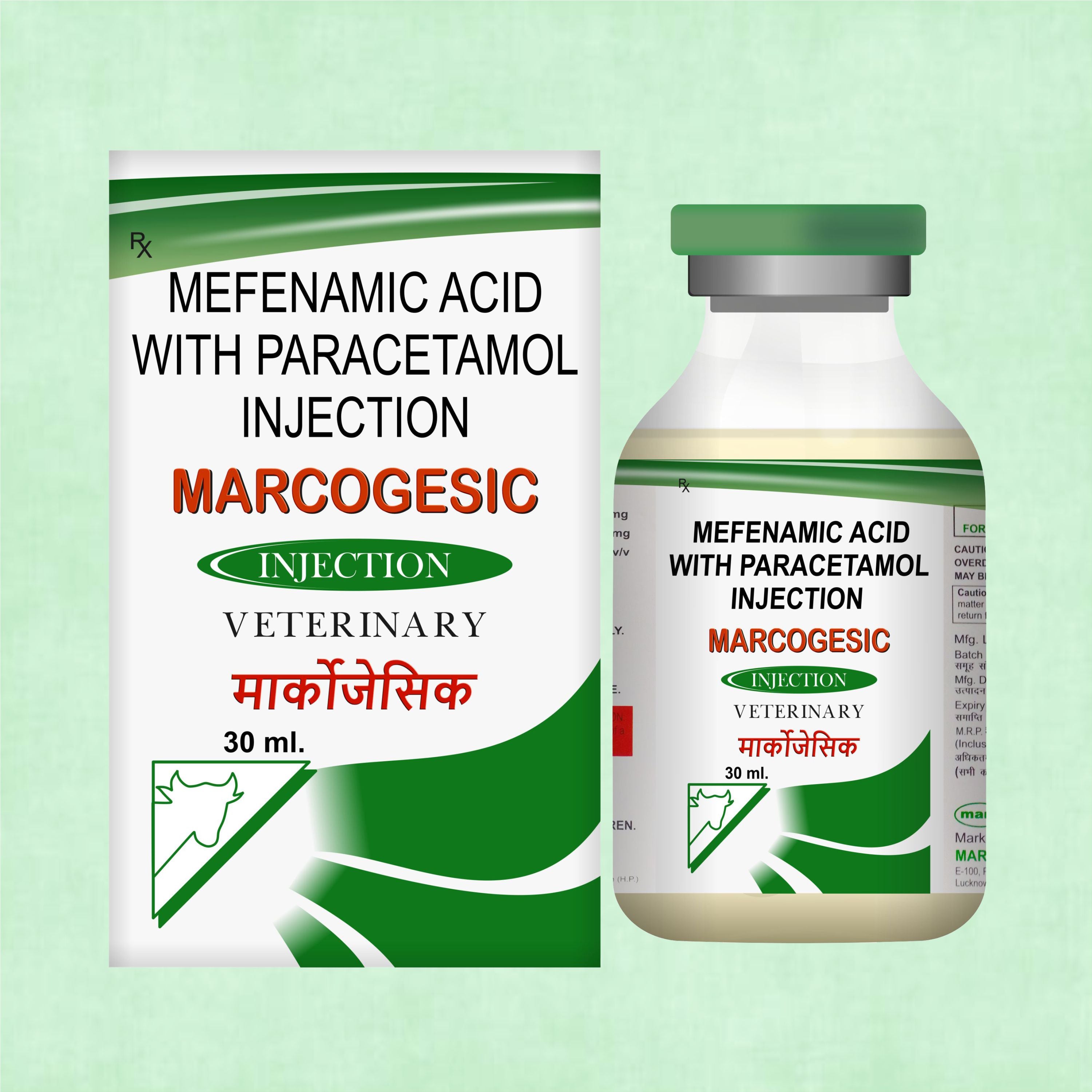 Marcogesic Injection 30ml – Fast-Acting Veterinary Analgesic & Antipyretic Solution (Pack of 4)