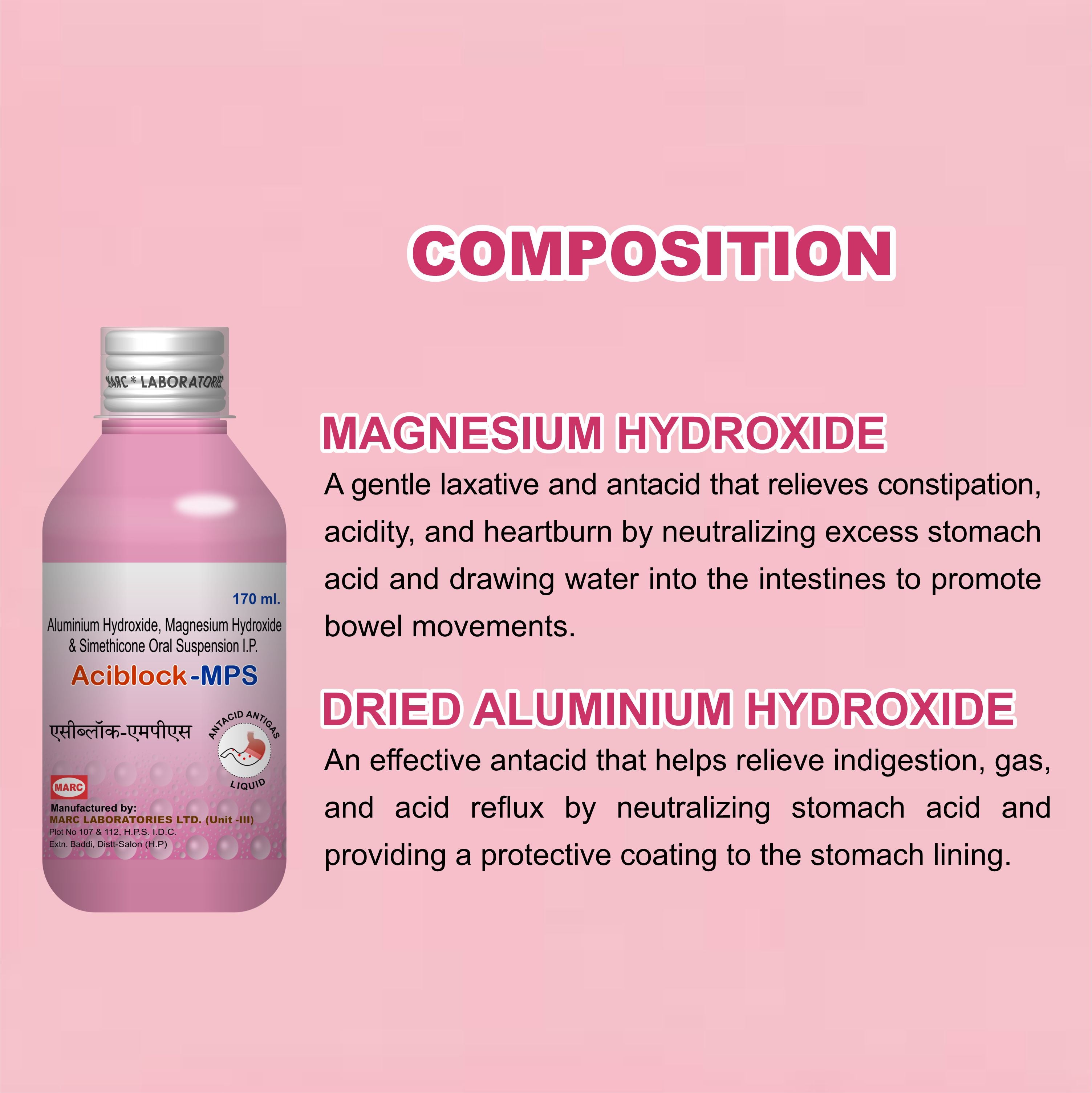 Aciblock MPS Antacid Syrup 170ml – Acidity, Heartburn & Bloating Relief