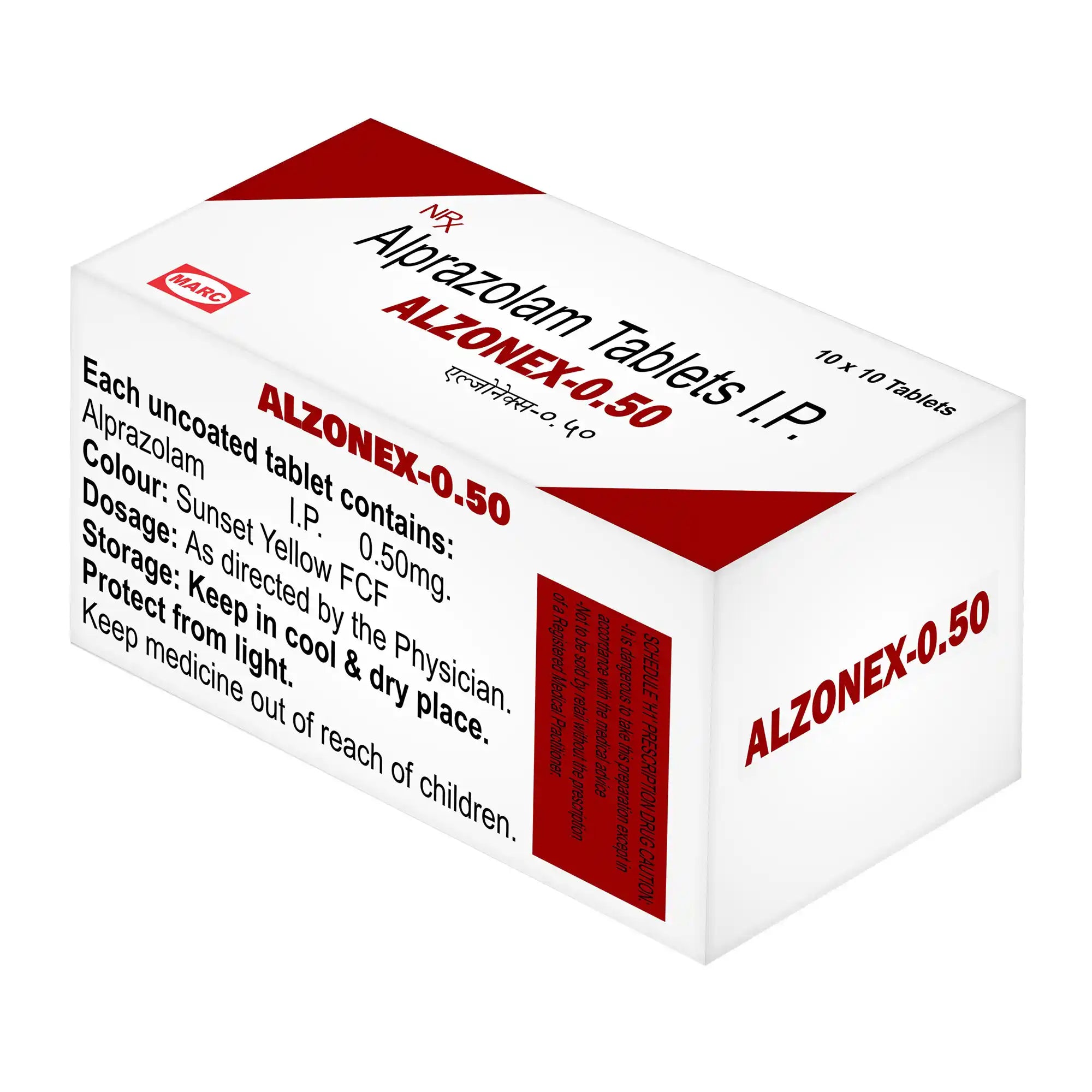 Alzonex 0.5mg Alprazolam Tablet – Moderate Anxiety, Panic Attacks & Sleep Disturbance