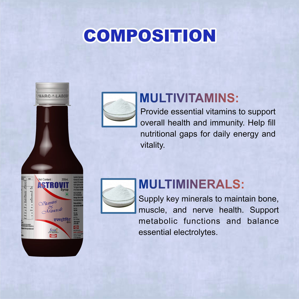 Astrovit Multivitamin Syrup 200ml – Daily Energy, Immunity & Overall Health Support