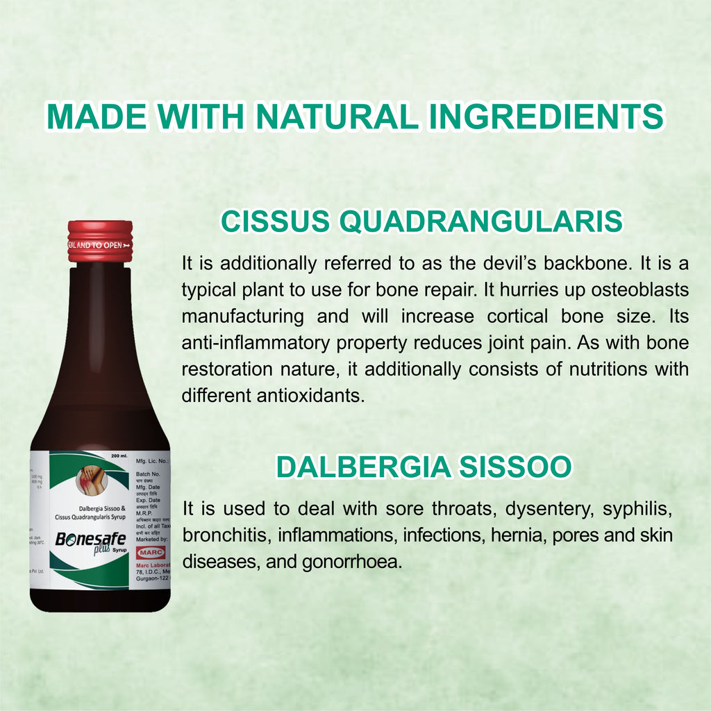 Marc Bonesafe Plus Syrup – Natural Ayurvedic Bone & Joint Support