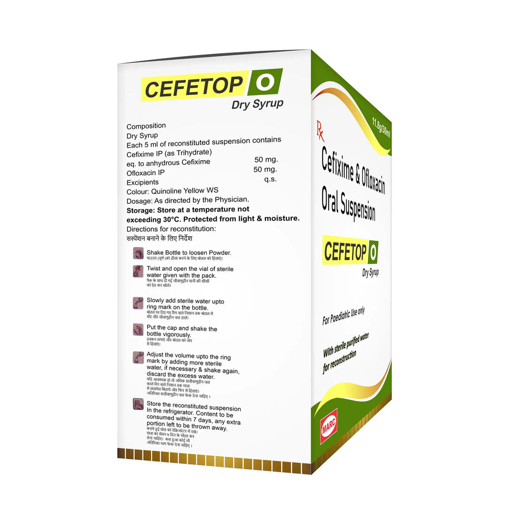 Ceftocid-O Dry Syrup Cefpodoxime & Ofloxacin – Pediatric Antibiotic for Ear, Throat & UTI Infections