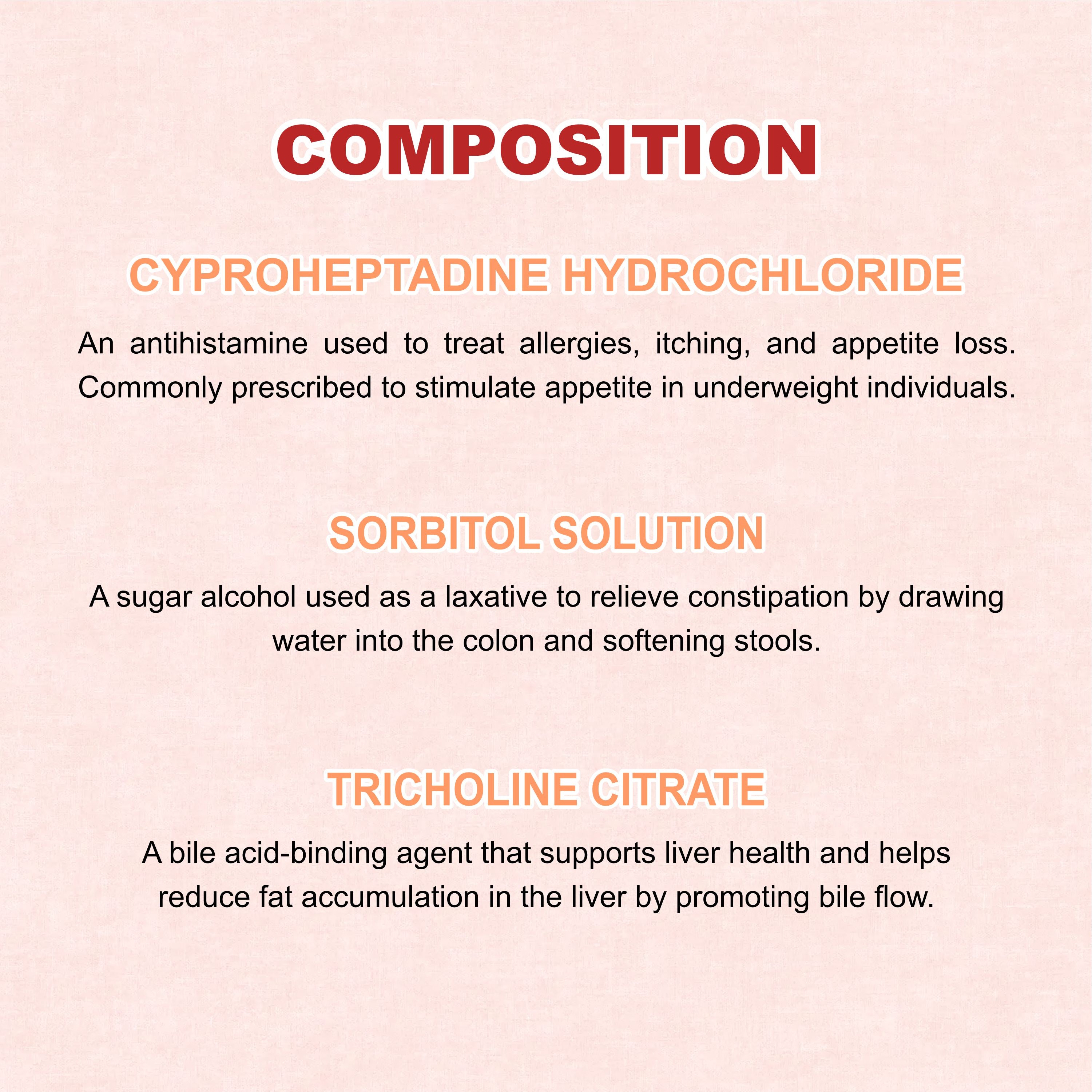 Cypoliv Liver Health & Appetite Support Syrup – Cyproheptadine, Sorbitol & Tricholine Citrate