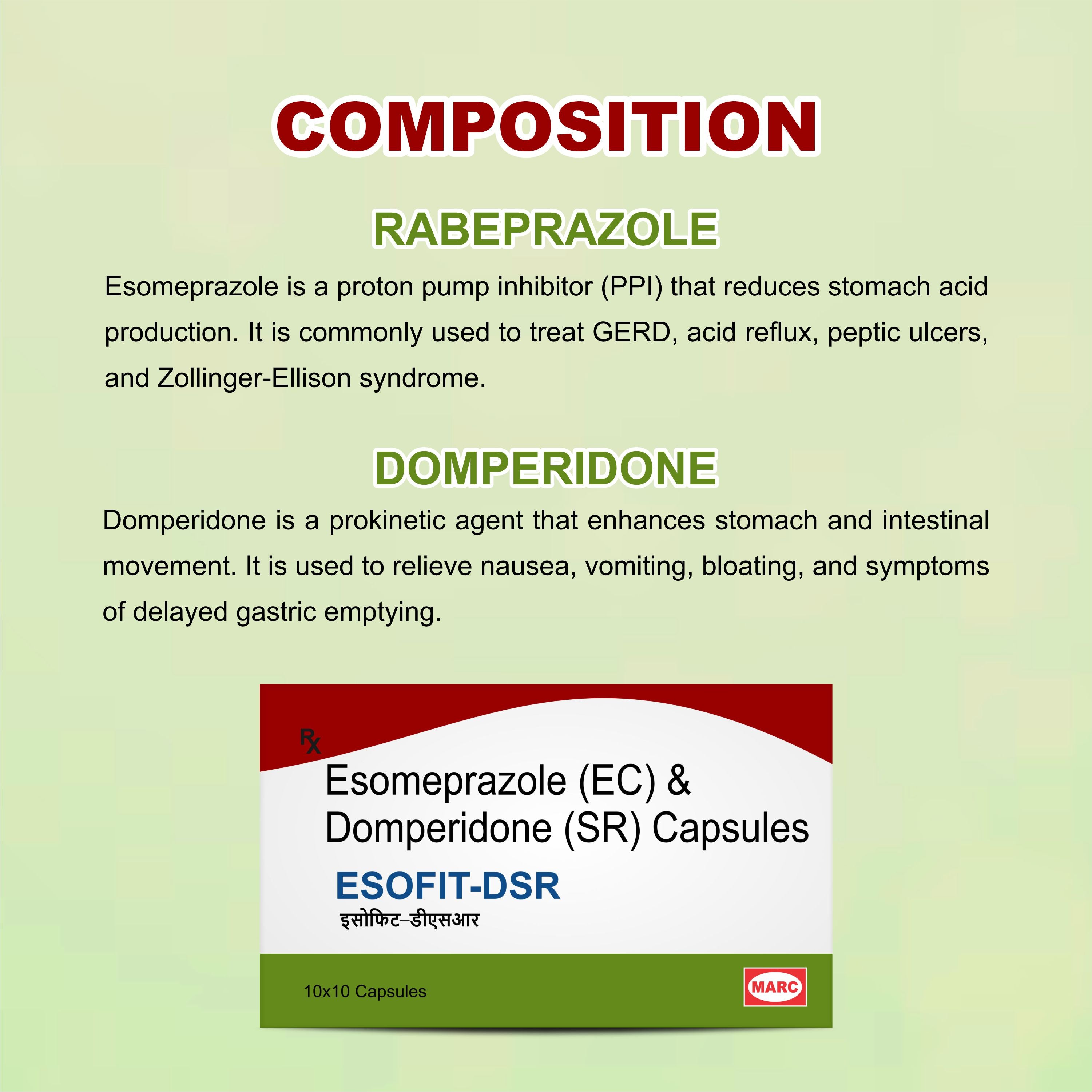 Marc Esofit DSR Capsules – Double Action Relief for Acidity & Gastrointestinal Discomfort