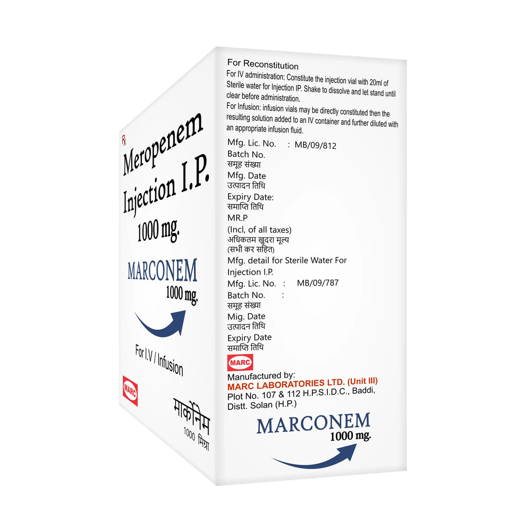 Marconem Meropenem Injection – Critical Care Carbapenem Antibiotic for Drug-Resistant Infections
