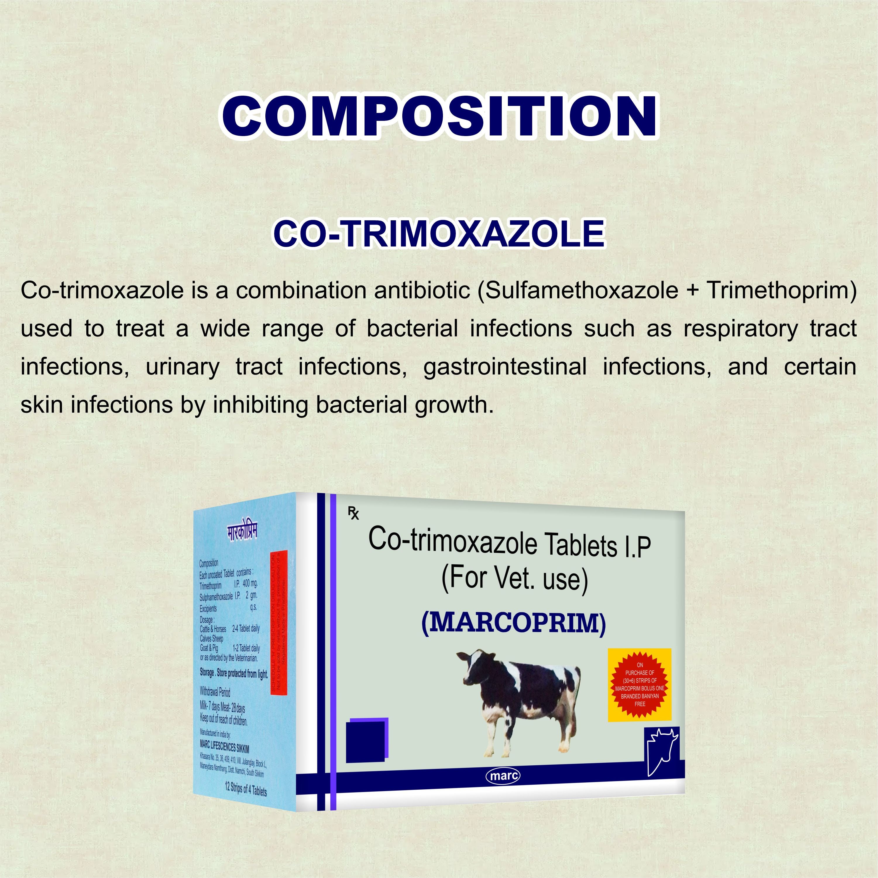 Marc Marcoprim Bolus – Broad-Spectrum Veterinary Antibiotic