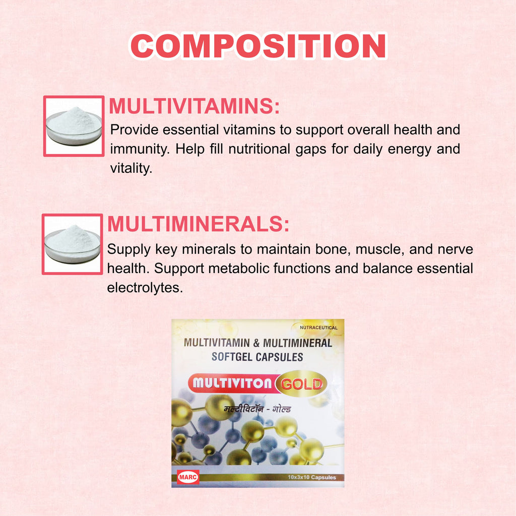 Marc Multiviton Gold Capsules – Complete Daily Nutrition for Energy, Immunity & Vitality