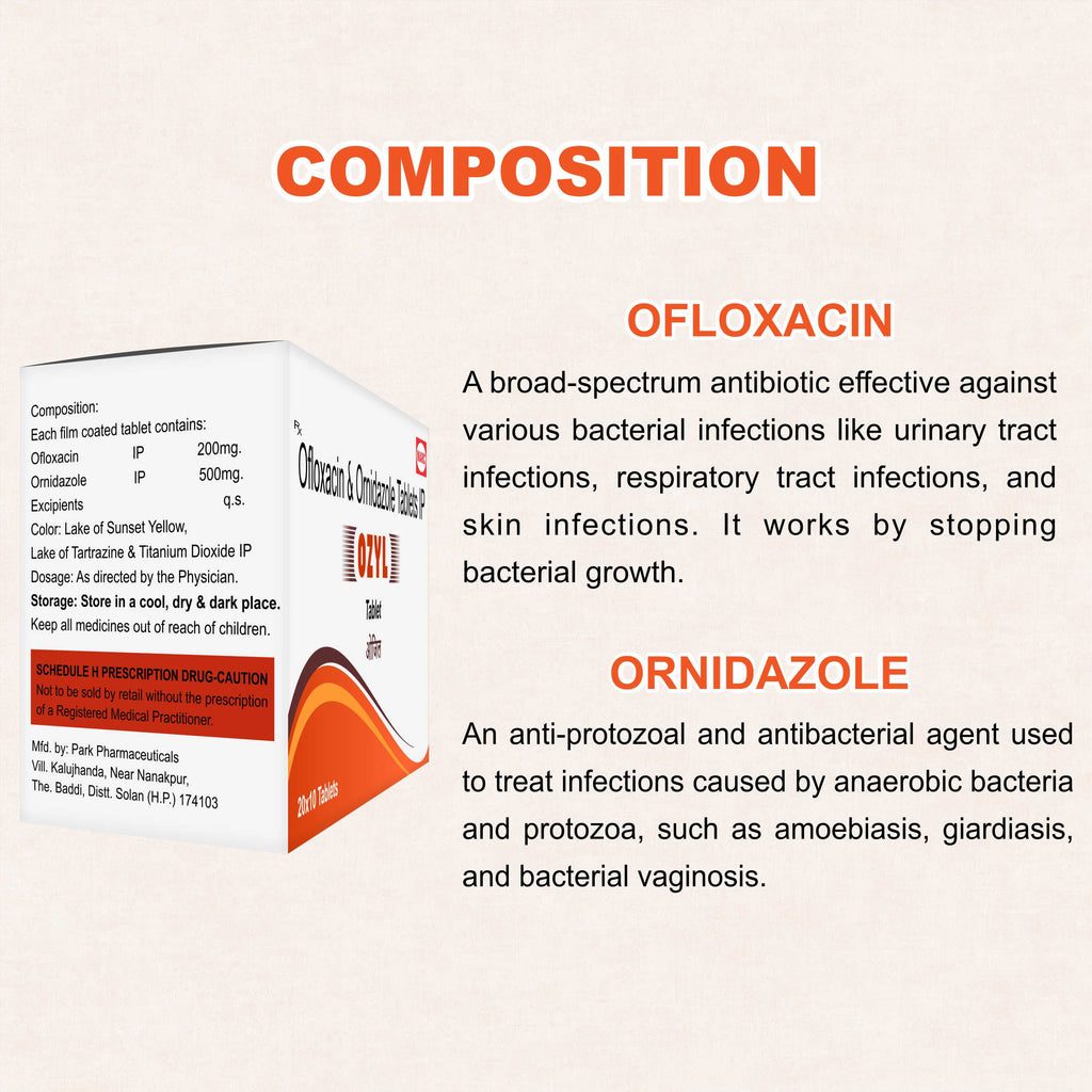 OZYL Tablet – Dual-Action Antibiotic for Bacterial & Gastrointestinal Infections