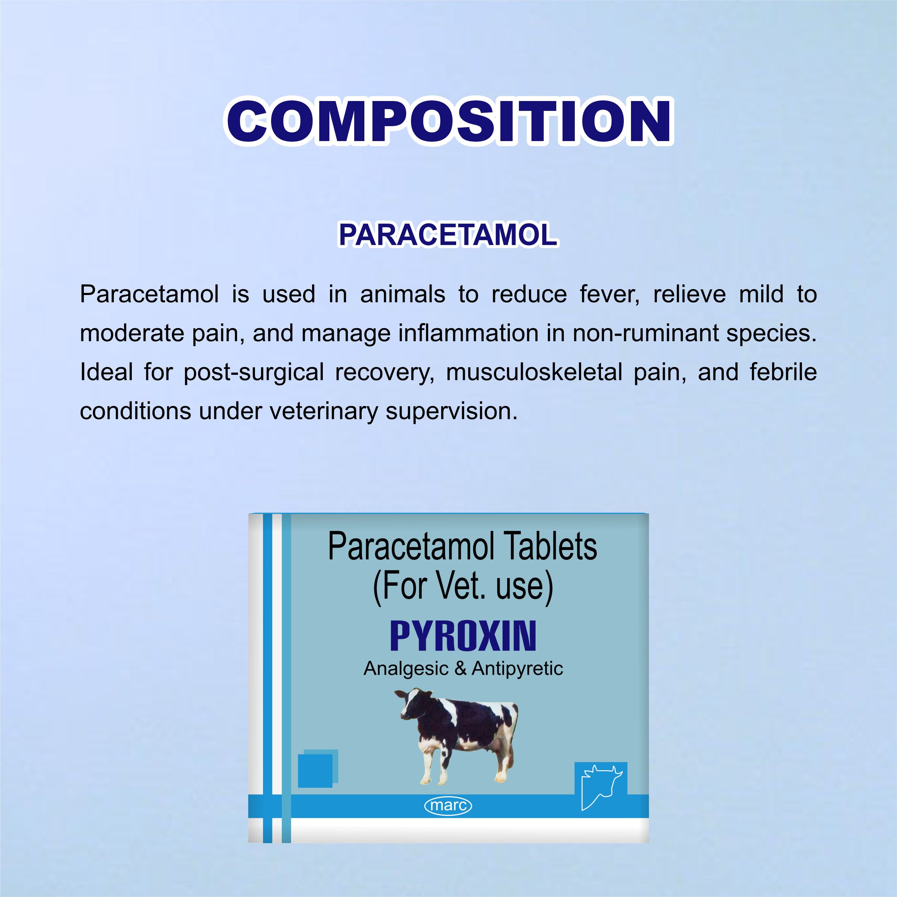 Pyroxin Bolus (10x4) – Veterinary Antipyretic & Analgesic for Livestock