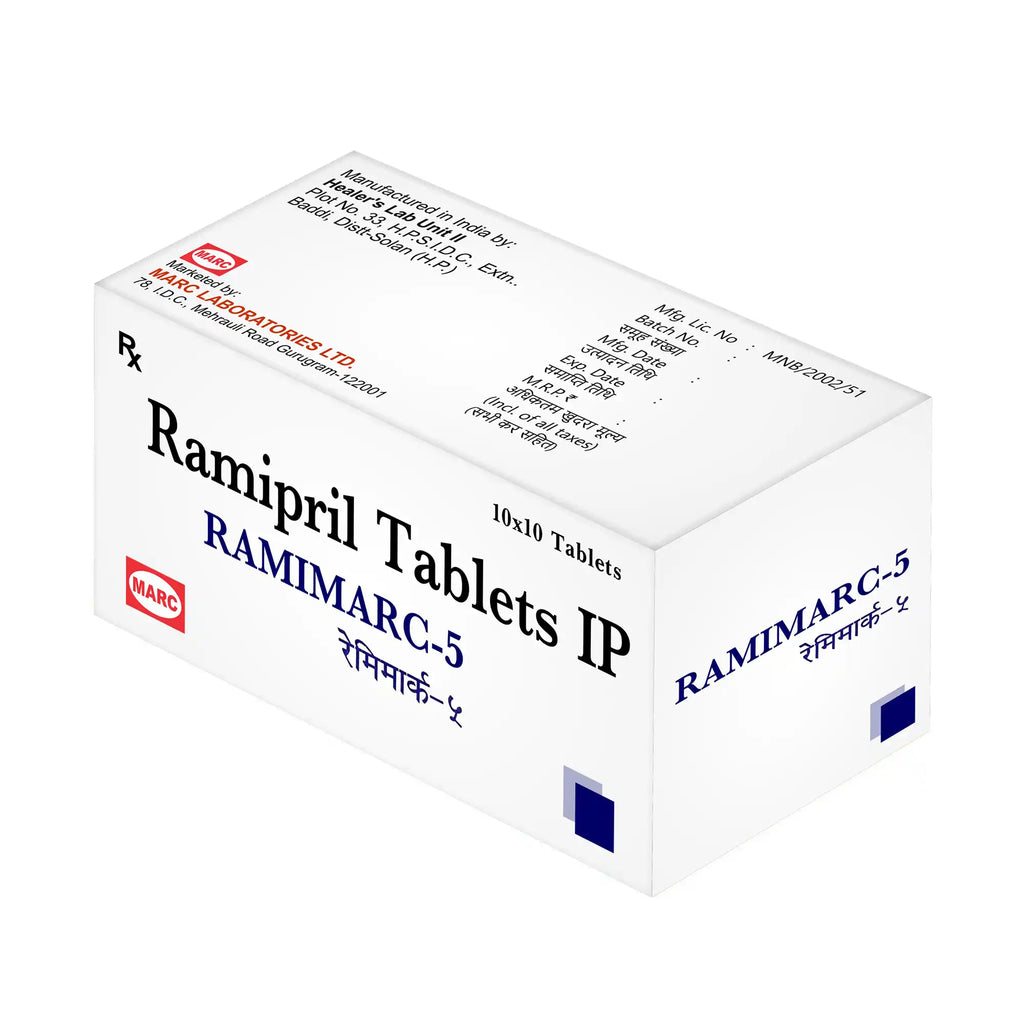 Ramimarc-5 Ramipril 5mg Tablet – High Blood Pressure, Heart Failure & Kidney Protection