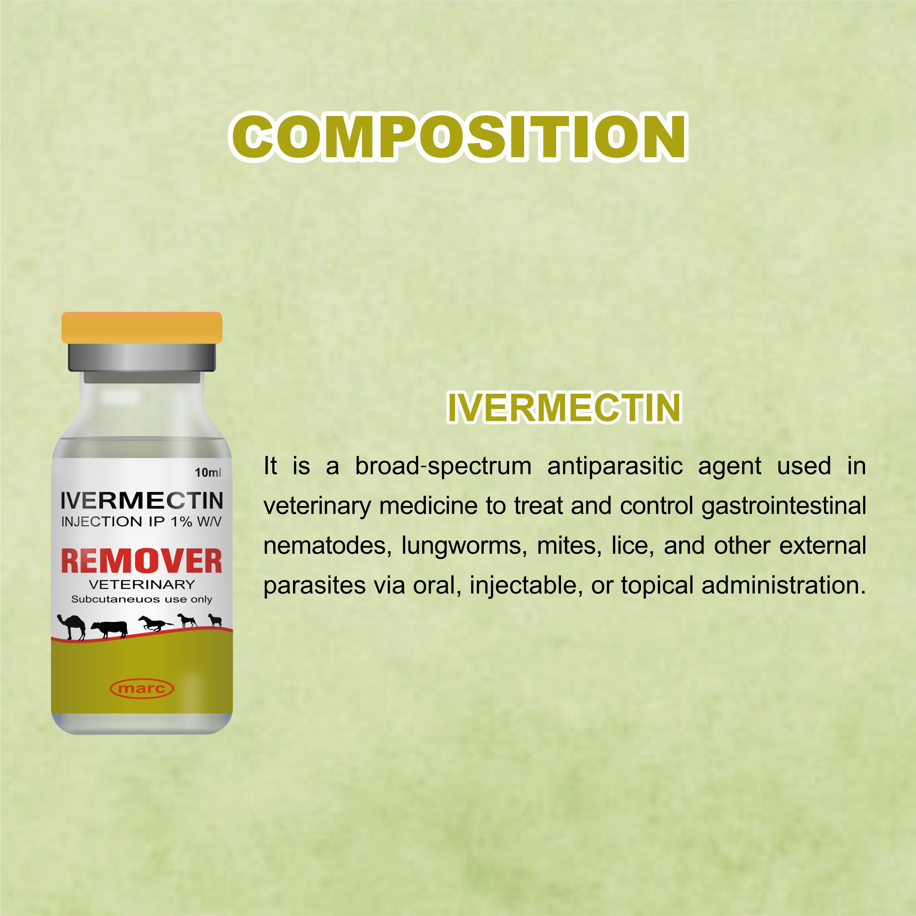 Remover Injection 10ml  – Powerful Ivermectin-Based Parasite Control for Livestock